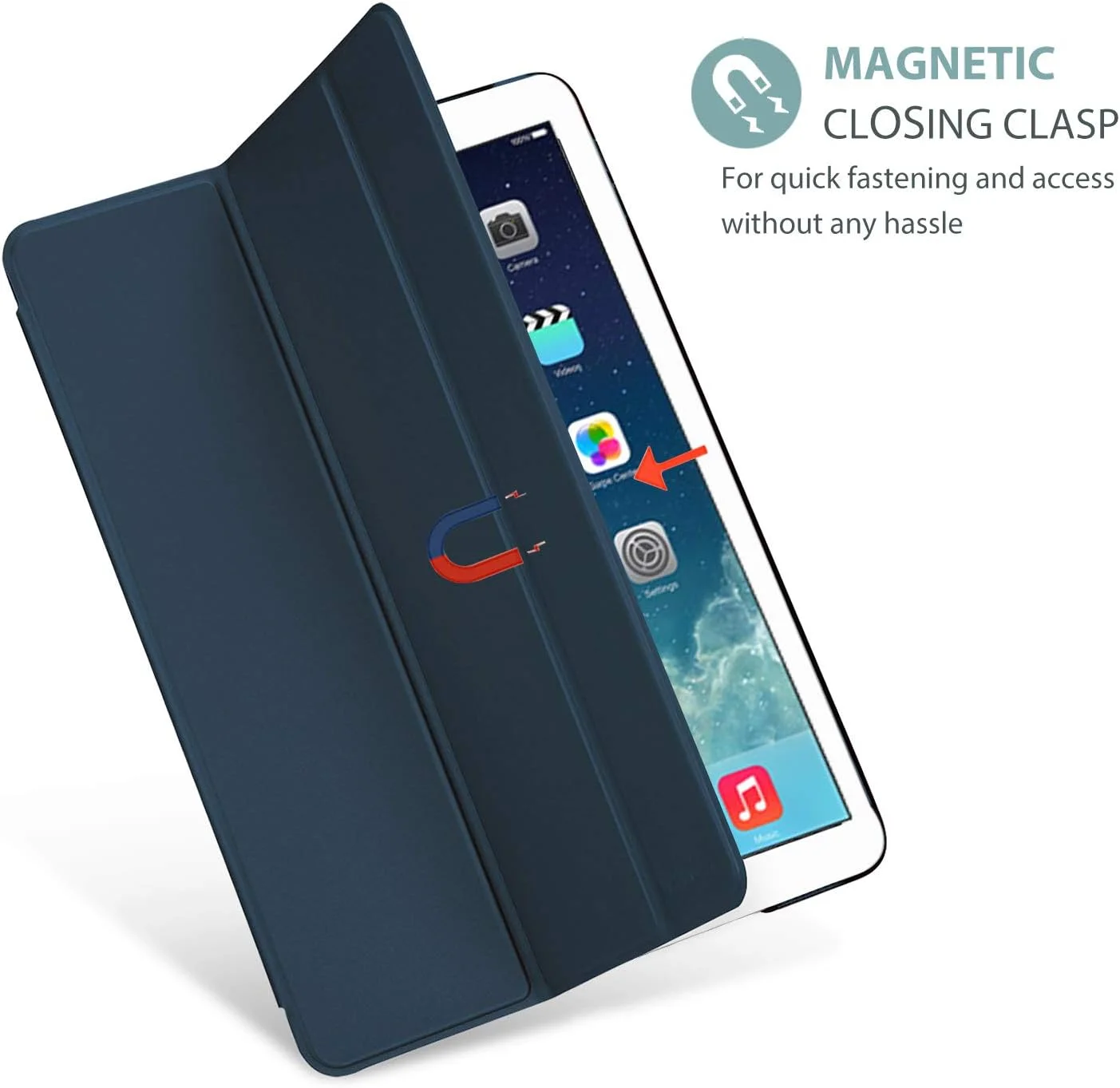 کاور هوشمند ProCase برای آیپد ایر نسخه 1، کاور محافظ باریک و سبک با پشت مات نیمه شفاف برای مدل Apple iPad Air 2013 (A1474 A1475 A1476) - سرمه ای کاور هوشمند ProCase برای آیپد ایر نسخه 1، کاور محافظ باریک و سبک با پشت مات نیمه شفاف برای مدل Apple iPad Air 2013 (A1474 A1475 A1476) - سرمه ای