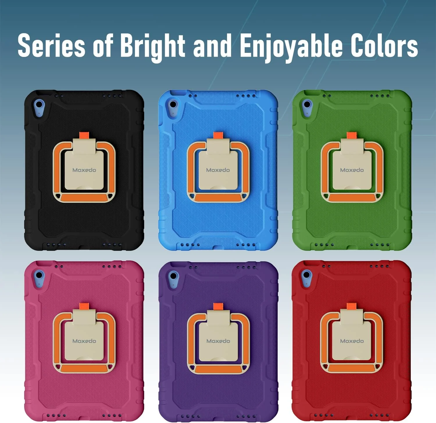 کاور محافظ کودکانه و مقاوم Moxedo از جنس EVA سیلیکونی، ضد ضربه با استند تاشو و چرخان 360 درجه و دسته و جای مداد، سازگار با Apple iPad 2022 (نسل 10) 10.9 اینچ (مشکی) کاور محافظ کودکانه و مقاوم Moxedo از جنس EVA سیلیکونی، ضد ضربه با استند تاشو و چرخان 360 درجه و دسته و جای مداد، سازگار با Apple iPad 2022 (نسل 10) 10.9 اینچ (مشکی)