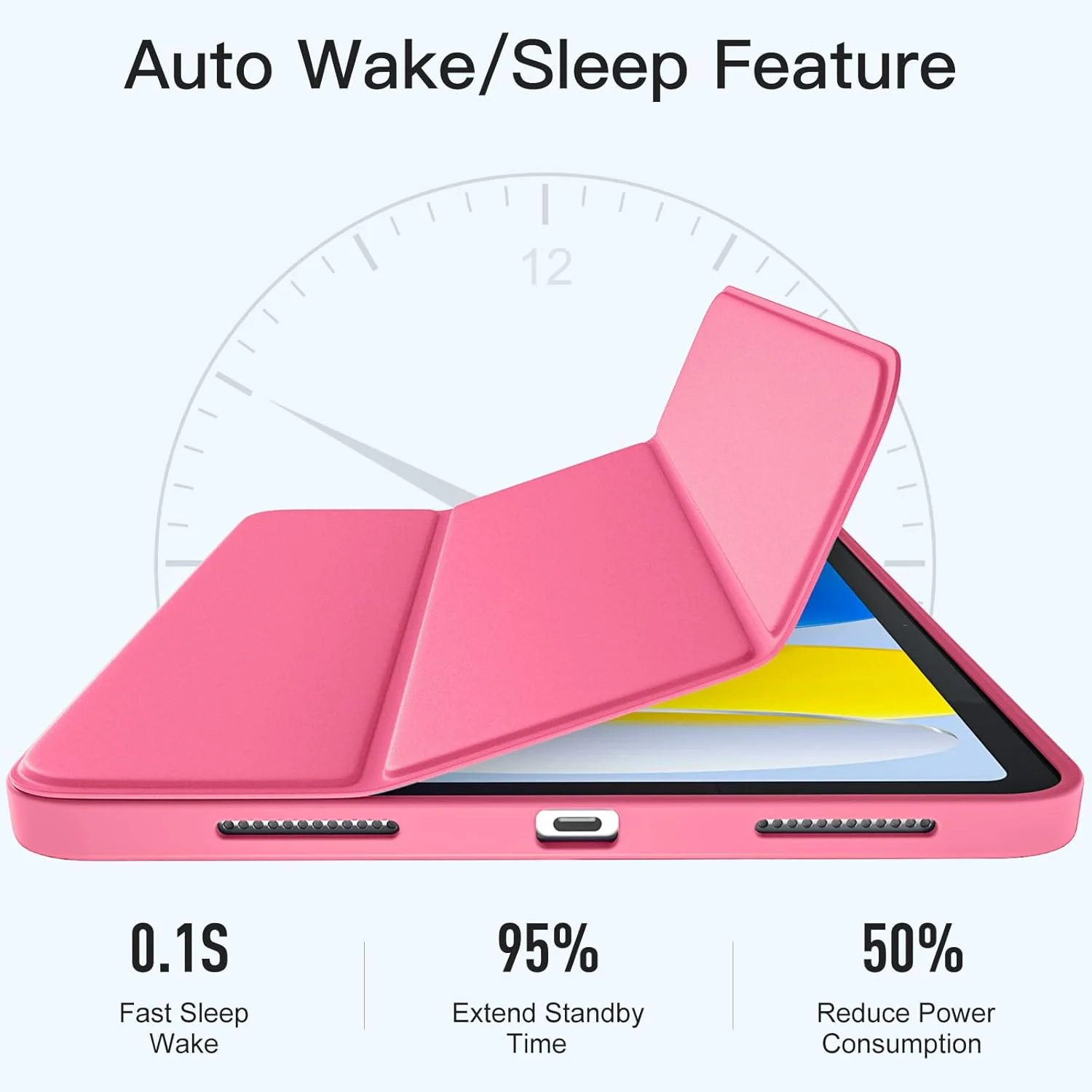 کیف محافظ آیپد (A16) نسل 11 اینچی 2025 و آیپد نسل 10 اینچی 10.9 اینچی 2022 ونلاتی، با جای قلم، کاور محافظ سه تایی، حالت خواب/بیدار خودکار، صورتی هندوانه ای کیف محافظ آیپد (A16) نسل 11 اینچی 2025 و آیپد نسل 10 اینچی 10.9 اینچی 2022 ونلاتی، با جای قلم، کاور محافظ سه تایی، حالت خواب/بیدار خودکار، صورتی هندوانه ای