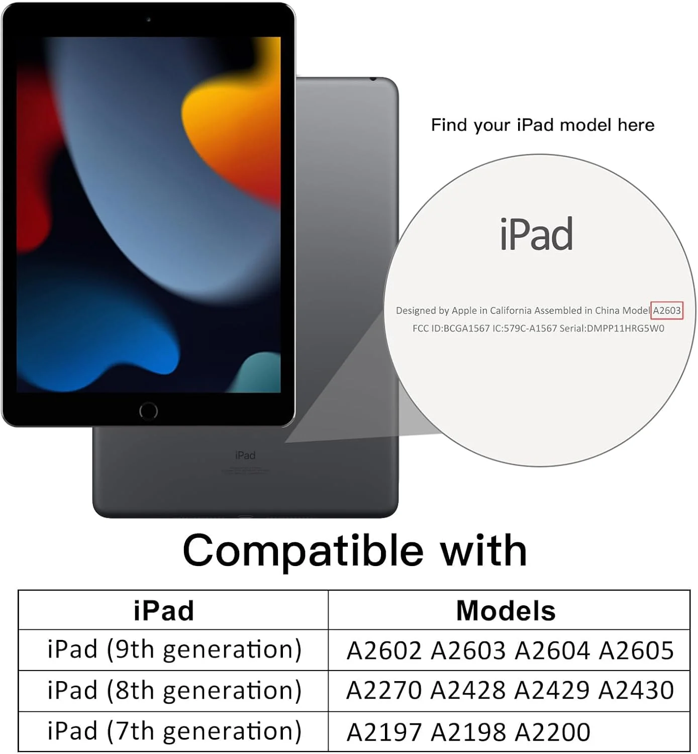 کاور تبلت JETech مناسب برای آیپد 10.2 اینچی (نسل 9/8/7، 2021/2020/2019) با جای قلم، قاب پشتی شفاف، باریک، مقاوم در برابر ضربه، قابلیت بیدار شدن/خواب خودکار (مشکی)