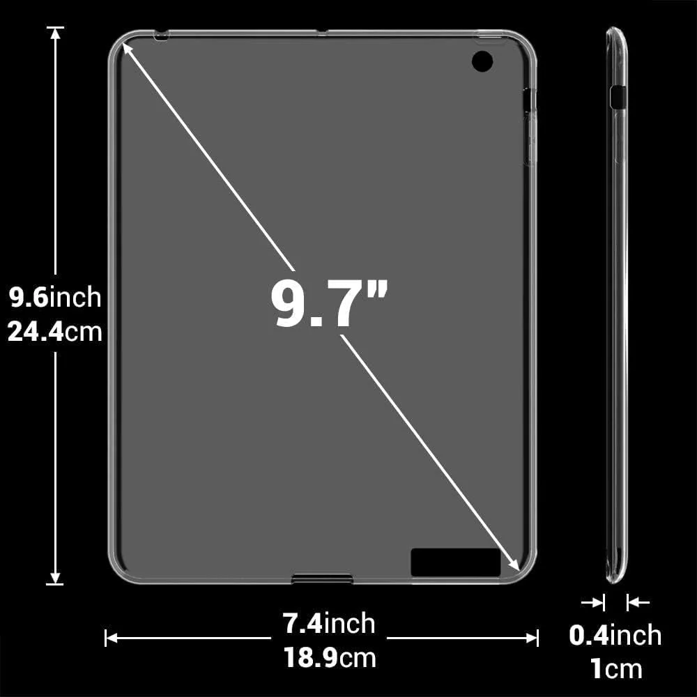 iPad 2nd/3rd/4th Gen. 9.7" Case, Asgens Transparent Slim Silicone Soft TPU Tablet Computer Case for Apple iPad 2 3 4, 9.7" 2011/2012 (Old Model) iPad 2nd/3rd/4th Gen. 9.7" Case, Asgens Transparent Slim Silicone Soft TPU Tablet Computer Case for Apple iPad 2 3 4, 9.7" 2011/2012 (Old Model)