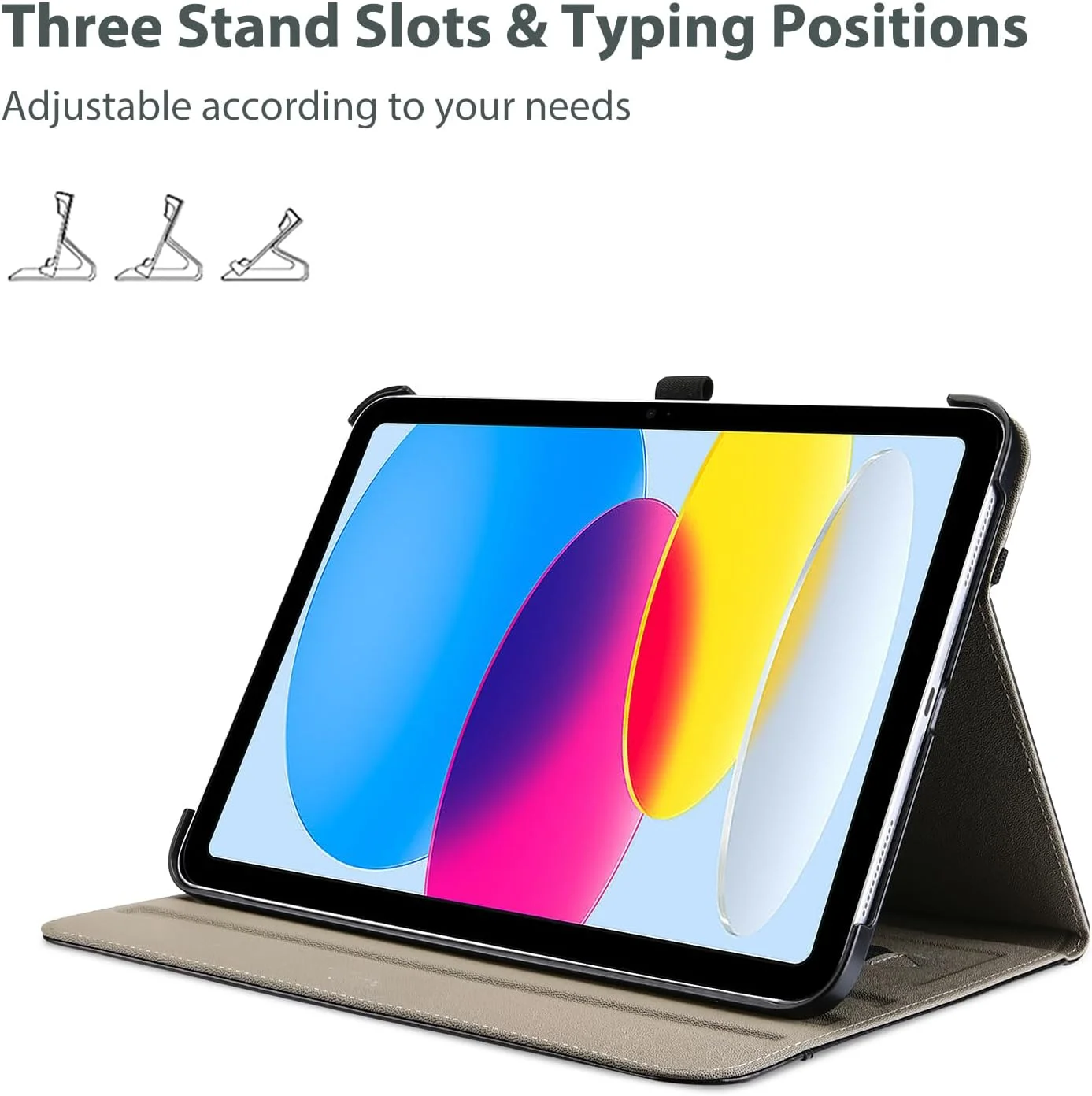 پروکیس برای آیپد نسل 11 مدل A16 با صفحه نمایش 11 اینچ (2025)/کاور آیپد نسل 10 با صفحه نمایش 10.9 اینچ (2022)، کاور چرمی PU آیپد 11/10، کاور استند تجاری هوشمند با بند دستی، جیب جلویی و حلقه قلم - مشکی پروکیس برای آیپد نسل 11 مدل A16 با صفحه نمایش 11 اینچ (2025)/کاور آیپد نسل 10 با صفحه نمایش 10.9 اینچ (2022)، کاور چرمی PU آیپد 11/10، کاور استند تجاری هوشمند با بند دستی، جیب جلویی و حلقه قلم - مشکی