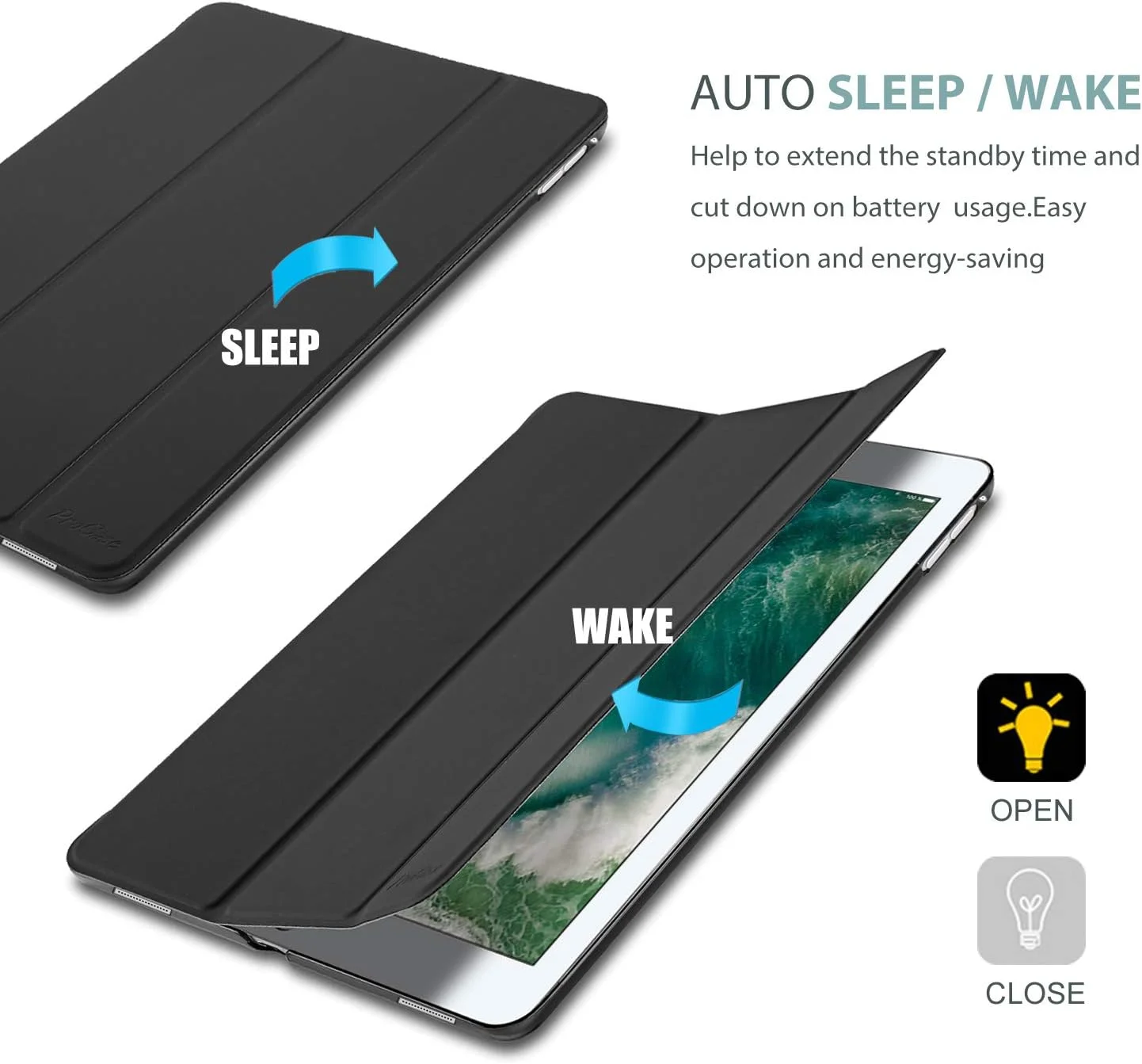 ProCase iPad Pro 12.9 2017/2015 Case (Old Model, 1st & 2nd Gen), Ultra Slim Lightweight Stand Smart Case Shell with Translucent Frosted Back Cover for Apple iPad Pro 12.9 Inch -Black ProCase iPad Pro 12.9 2017/2015 Case (Old Model, 1st & 2nd Gen), Ultra Slim Lightweight Stand Smart Case Shell with Translucent Frosted Back Cover for Apple iPad Pro 12.9 Inch -Black