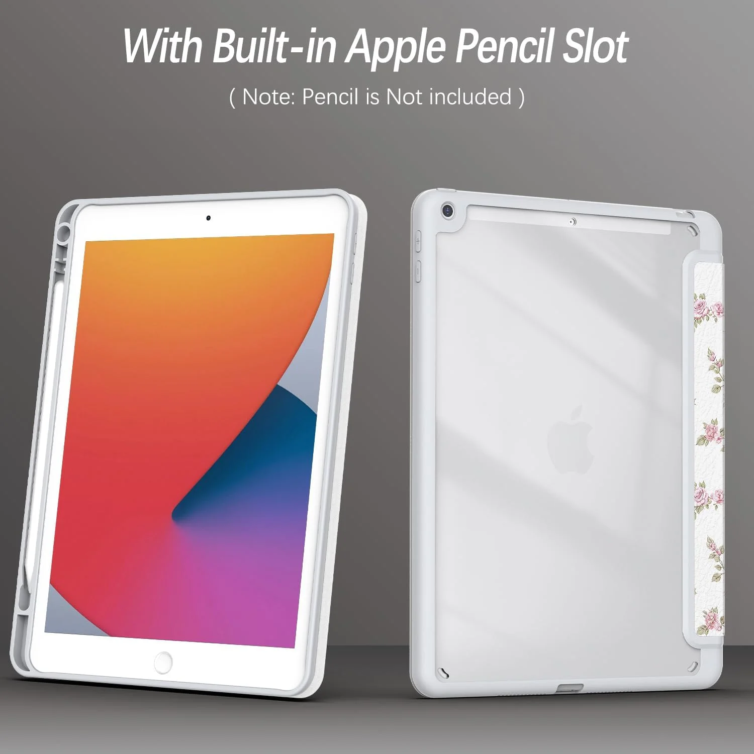 کاور ایکس کلادز مناسب آیپد نسل 9 / 8 / 7 (2021/2020/2019) 10.2 اینچ، کاور با جای قلم، کاور پشتی شفاف با طرح زیبا و جذاب برای دختران و زنان، حالت خواب/بیدار خودکار، گل صورتی کاور ایکس کلادز مناسب آیپد نسل 9 / 8 / 7 (2021/2020/2019) 10.2 اینچ، کاور با جای قلم، کاور پشتی شفاف با طرح زیبا و جذاب برای دختران و زنان، حالت خواب/بیدار خودکار، گل صورتی