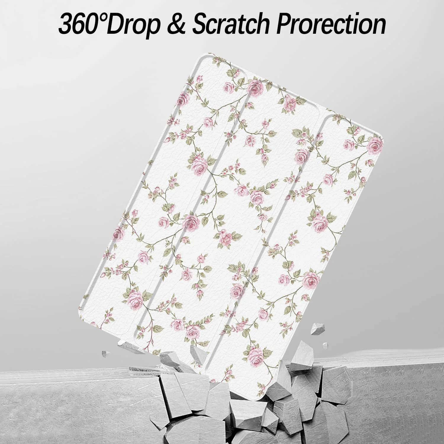 کاور ایکس کلادز مناسب آیپد نسل 9 / 8 / 7 (2021/2020/2019) 10.2 اینچ، کاور با جای قلم، کاور پشتی شفاف با طرح زیبا و جذاب برای دختران و زنان، حالت خواب/بیدار خودکار، گل صورتی کاور ایکس کلادز مناسب آیپد نسل 9 / 8 / 7 (2021/2020/2019) 10.2 اینچ، کاور با جای قلم، کاور پشتی شفاف با طرح زیبا و جذاب برای دختران و زنان، حالت خواب/بیدار خودکار، گل صورتی