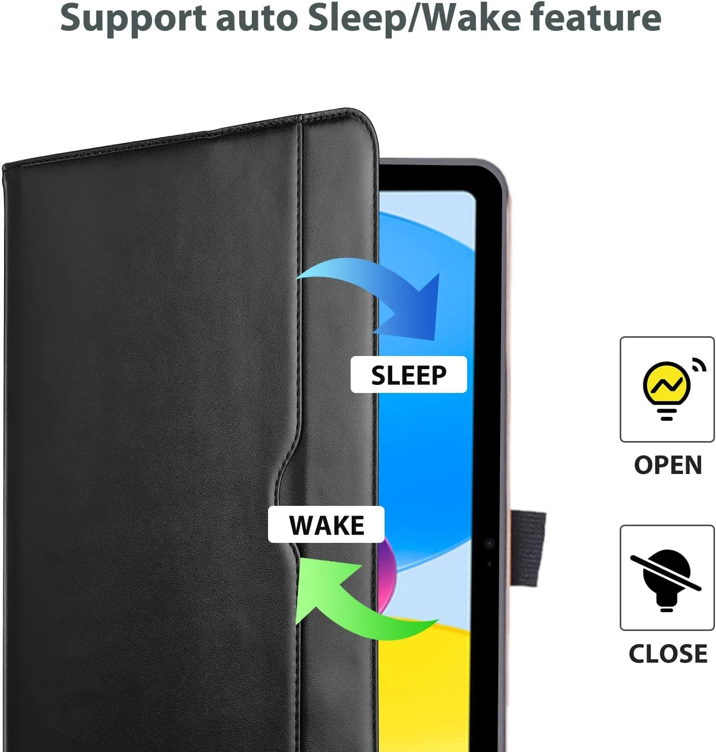 پروکیس برای آیپد نسل 11 مدل A16 با صفحه نمایش 11 اینچ (2025)/کاور آیپد نسل 10 با صفحه نمایش 10.9 اینچ (2022)، کاور چرمی PU آیپد 11/10، کاور استند تجاری هوشمند با بند دستی، جیب جلویی و حلقه قلم - مشکی پروکیس برای آیپد نسل 11 مدل A16 با صفحه نمایش 11 اینچ (2025)/کاور آیپد نسل 10 با صفحه نمایش 10.9 اینچ (2022)، کاور چرمی PU آیپد 11/10، کاور استند تجاری هوشمند با بند دستی، جیب جلویی و حلقه قلم - مشکی