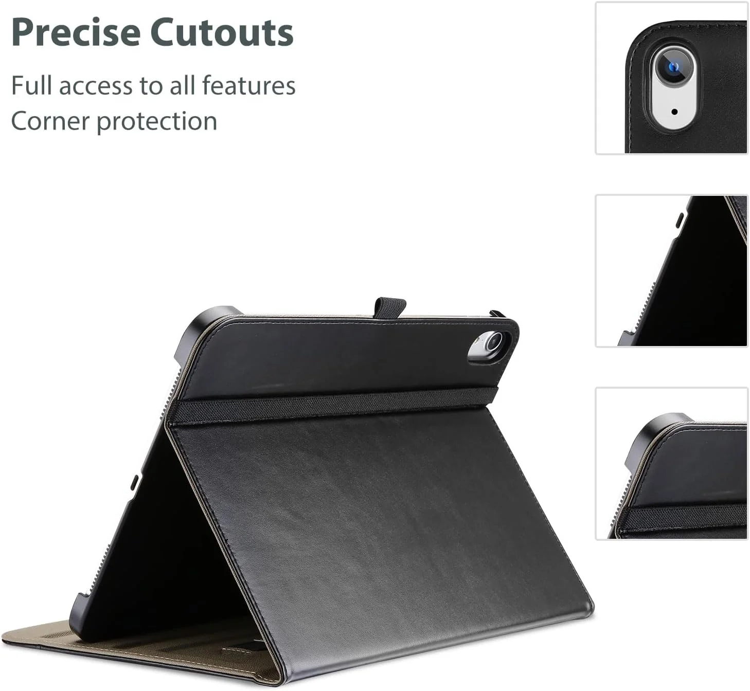 پروکیس برای آیپد نسل 11 مدل A16 با صفحه نمایش 11 اینچ (2025)/کاور آیپد نسل 10 با صفحه نمایش 10.9 اینچ (2022)، کاور چرمی PU آیپد 11/10، کاور استند تجاری هوشمند با بند دستی، جیب جلویی و حلقه قلم - مشکی پروکیس برای آیپد نسل 11 مدل A16 با صفحه نمایش 11 اینچ (2025)/کاور آیپد نسل 10 با صفحه نمایش 10.9 اینچ (2022)، کاور چرمی PU آیپد 11/10، کاور استند تجاری هوشمند با بند دستی، جیب جلویی و حلقه قلم - مشکی