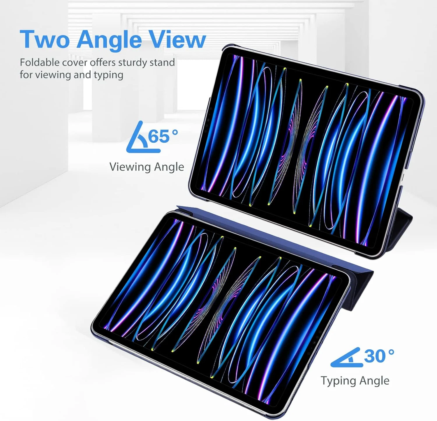 کاور باریک و هوشمند ProCase برای آیپد پرو 11 اینچ مدل های 2022/2021/2020/2018 با قاب پشتی سخت و استند - سرمه ای کاور باریک و هوشمند ProCase برای آیپد پرو 11 اینچ مدل های 2022/2021/2020/2018 با قاب پشتی سخت و استند - سرمه ای