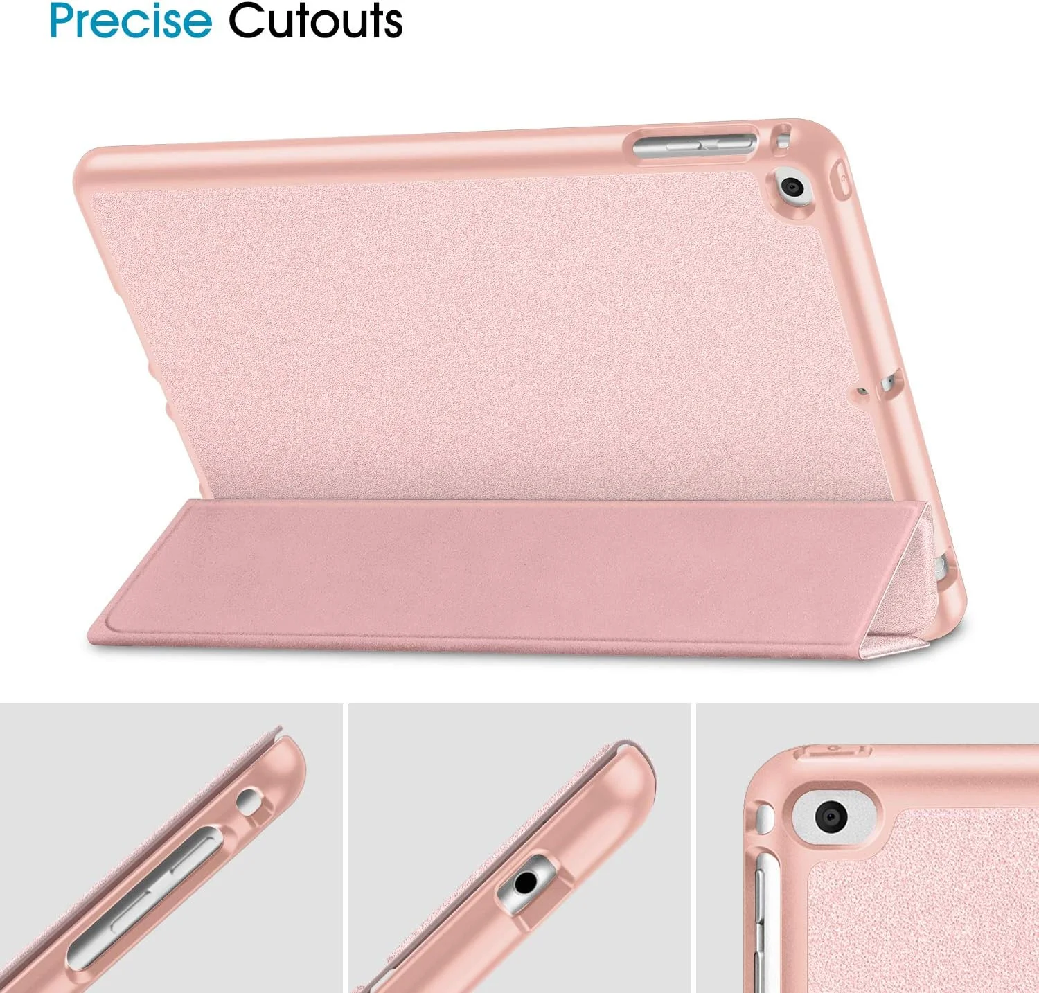 کیف محافظ آیپد 9.7 اینچی 2018 Fintie با جایگاه داخلی قلم اپل - کاور محافظ پشتی TPU نرم و سبک وزن SlimShell با قابلیت بیدار/خواب خودکار برای آیپد 9.7 اینچی 2018 (نسل ششم) - طلایی رز کیف محافظ آیپد 9.7 اینچی 2018 Fintie با جایگاه داخلی قلم اپل - کاور محافظ پشتی TPU نرم و سبک وزن SlimShell با قابلیت بیدار/خواب خودکار برای آیپد 9.7 اینچی 2018 (نسل ششم) - طلایی رز