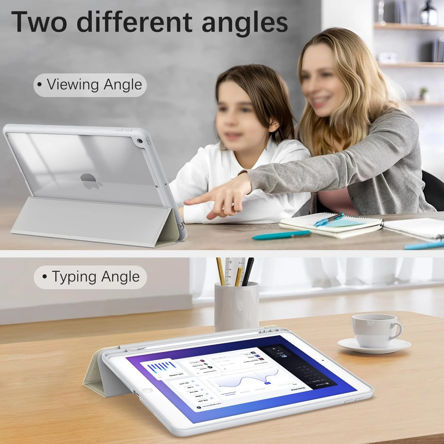 کاور ایکس کلادز مناسب آیپد نسل 9 / 8 / 7 (2021/2020/2019) 10.2 اینچ، کاور با جای قلم، کاور پشتی شفاف با طرح زیبا و جذاب برای دختران و زنان، حالت خواب/بیدار خودکار، گل صورتی کاور ایکس کلادز مناسب آیپد نسل 9 / 8 / 7 (2021/2020/2019) 10.2 اینچ، کاور با جای قلم، کاور پشتی شفاف با طرح زیبا و جذاب برای دختران و زنان، حالت خواب/بیدار خودکار، گل صورتی