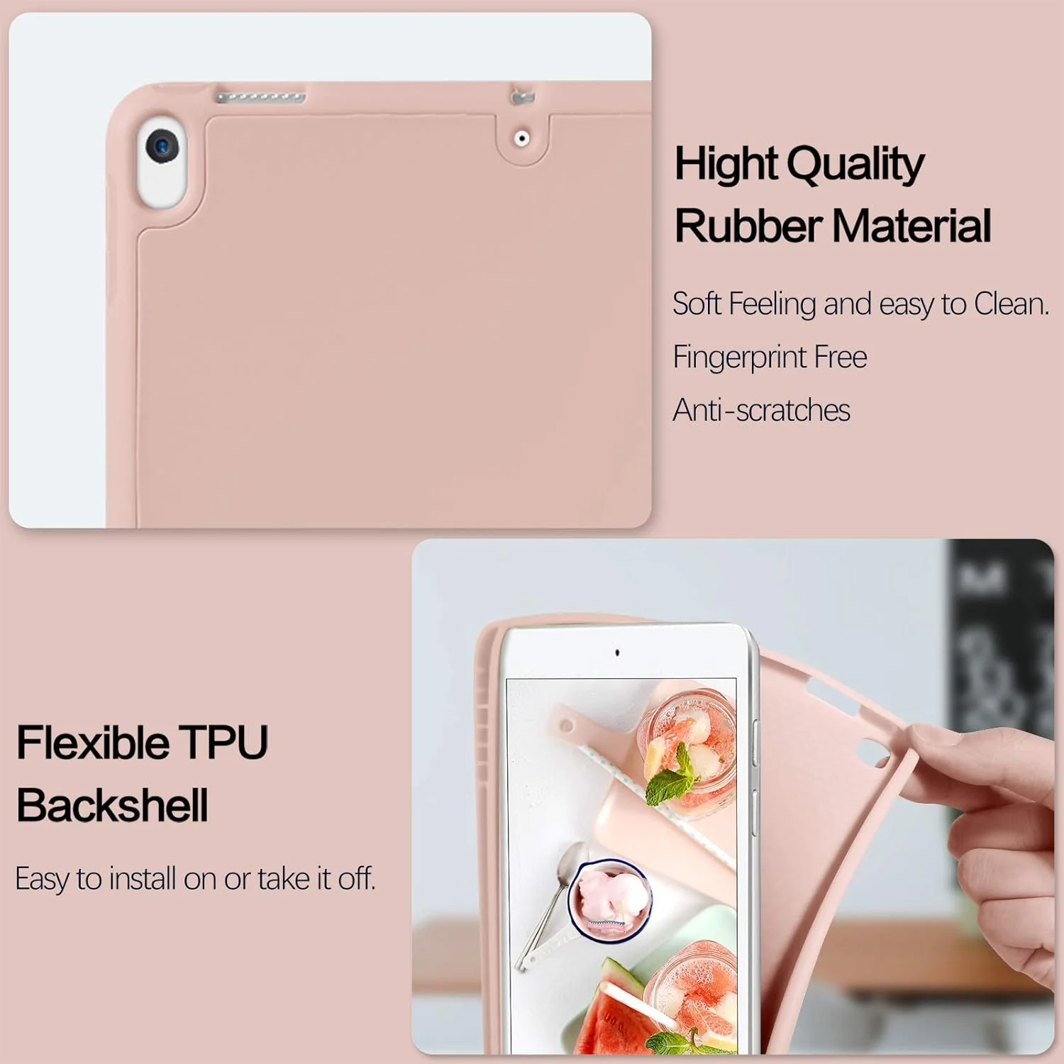 کیف BENTOBEN برای آیپد ایر 10.5 اینچ (نسل سوم) 2019 / آیپد پرو 10.5 اینچ 2017 با نگهدارنده قلم، کیف محافظ تبلت ممتاز، پوشش هوشمند پشتی TPU نرم و باریک با قابلیت خواب/بیداری خودکار برای اپل آیپد ایر 3 10.5، صورتی کیف BENTOBEN برای آیپد ایر 10.5 اینچ (نسل سوم) 2019 / آیپد پرو 10.5 اینچ 2017 با نگهدارنده قلم، کیف محافظ تبلت ممتاز، پوشش هوشمند پشتی TPU نرم و باریک با قابلیت خواب/بیداری خودکار برای اپل آیپد ایر 3 10.5، صورتی