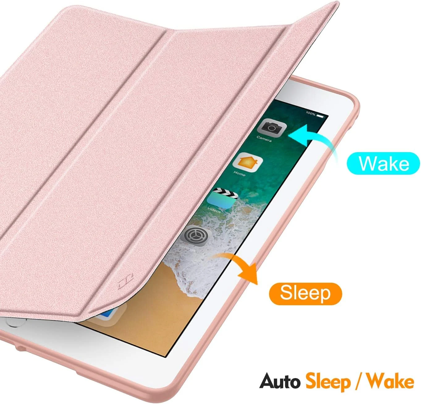 کیف محافظ آیپد 9.7 اینچی 2018 Fintie با جایگاه داخلی قلم اپل - کاور محافظ پشتی TPU نرم و سبک وزن SlimShell با قابلیت بیدار/خواب خودکار برای آیپد 9.7 اینچی 2018 (نسل ششم) - طلایی رز کیف محافظ آیپد 9.7 اینچی 2018 Fintie با جایگاه داخلی قلم اپل - کاور محافظ پشتی TPU نرم و سبک وزن SlimShell با قابلیت بیدار/خواب خودکار برای آیپد 9.7 اینچی 2018 (نسل ششم) - طلایی رز