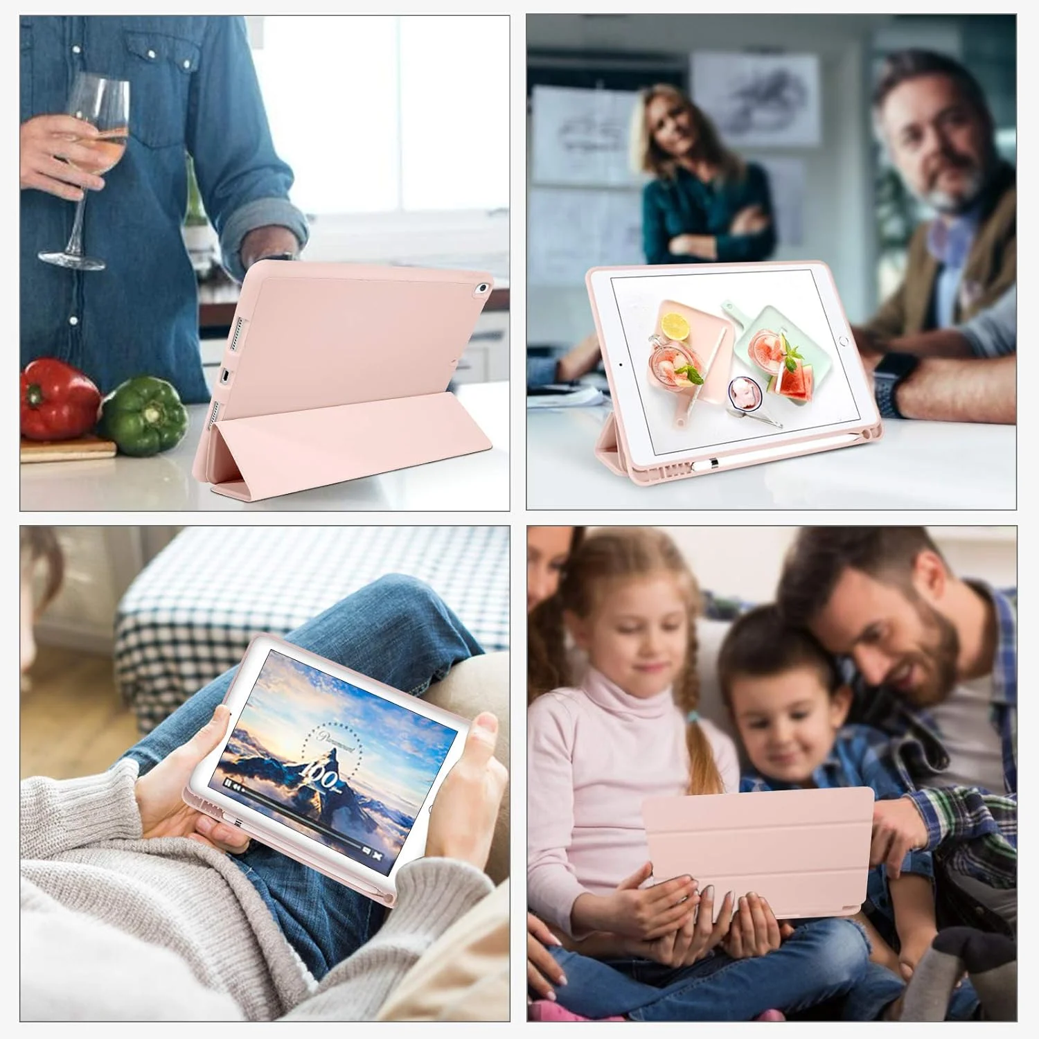 کیف BENTOBEN برای آیپد ایر 10.5 اینچ (نسل سوم) 2019 / آیپد پرو 10.5 اینچ 2017 با نگهدارنده قلم، کیف محافظ تبلت ممتاز، پوشش هوشمند پشتی TPU نرم و باریک با قابلیت خواب/بیداری خودکار برای اپل آیپد ایر 3 10.5، صورتی کیف BENTOBEN برای آیپد ایر 10.5 اینچ (نسل سوم) 2019 / آیپد پرو 10.5 اینچ 2017 با نگهدارنده قلم، کیف محافظ تبلت ممتاز، پوشش هوشمند پشتی TPU نرم و باریک با قابلیت خواب/بیداری خودکار برای اپل آیپد ایر 3 10.5، صورتی