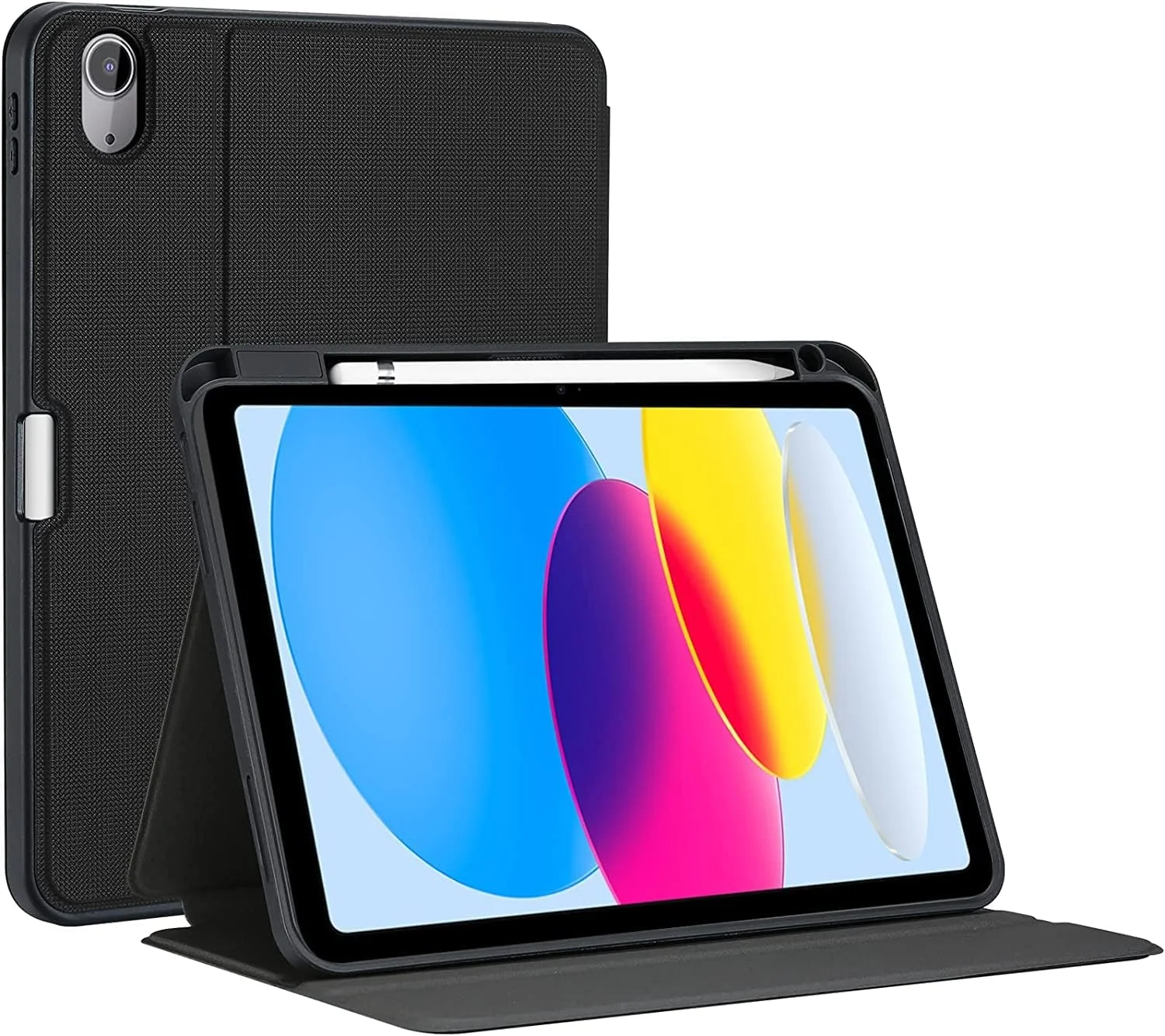 کیف هوشمند ProCase برای آیپد (A16) نسل 11 سال 2025/2022 و آیپد نسل 10 با جای قلم، کاور محافظ باریک و تاشو برای آیپد 11 اینچ 2025 و 10.9 اینچ 2022 - مشکی کیف هوشمند ProCase برای آیپد (A16) نسل 11 سال 2025/2022 و آیپد نسل 10 با جای قلم، کاور محافظ باریک و تاشو برای آیپد 11 اینچ 2025 و 10.9 اینچ 2022 - مشکی