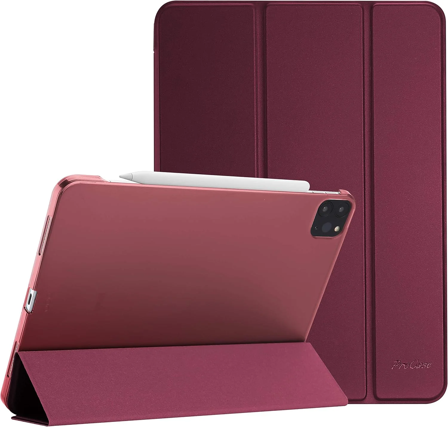 کاور هوشمند ProCase برای آیپد ایر 13 (M3) 2025/ (M2) 2024/ آیپد پرو 12.9 اینچ نسل 6/5/4/3 سال 2022/2021/2020/2018، کاور باریک و سخت با قابلیت استند - رنگ شرابی کاور هوشمند ProCase برای آیپد ایر 13 (M3) 2025/ (M2) 2024/ آیپد پرو 12.9 اینچ نسل 6/5/4/3 سال 2022/2021/2020/2018، کاور باریک و سخت با قابلیت استند - رنگ شرابی