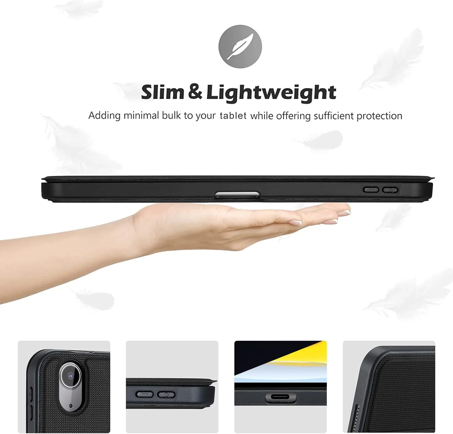 کیف هوشمند ProCase برای آیپد (A16) نسل 11 سال 2025/2022 و آیپد نسل 10 با جای قلم، کاور محافظ باریک و تاشو برای آیپد 11 اینچ 2025 و 10.9 اینچ 2022 - مشکی کیف هوشمند ProCase برای آیپد (A16) نسل 11 سال 2025/2022 و آیپد نسل 10 با جای قلم، کاور محافظ باریک و تاشو برای آیپد 11 اینچ 2025 و 10.9 اینچ 2022 - مشکی