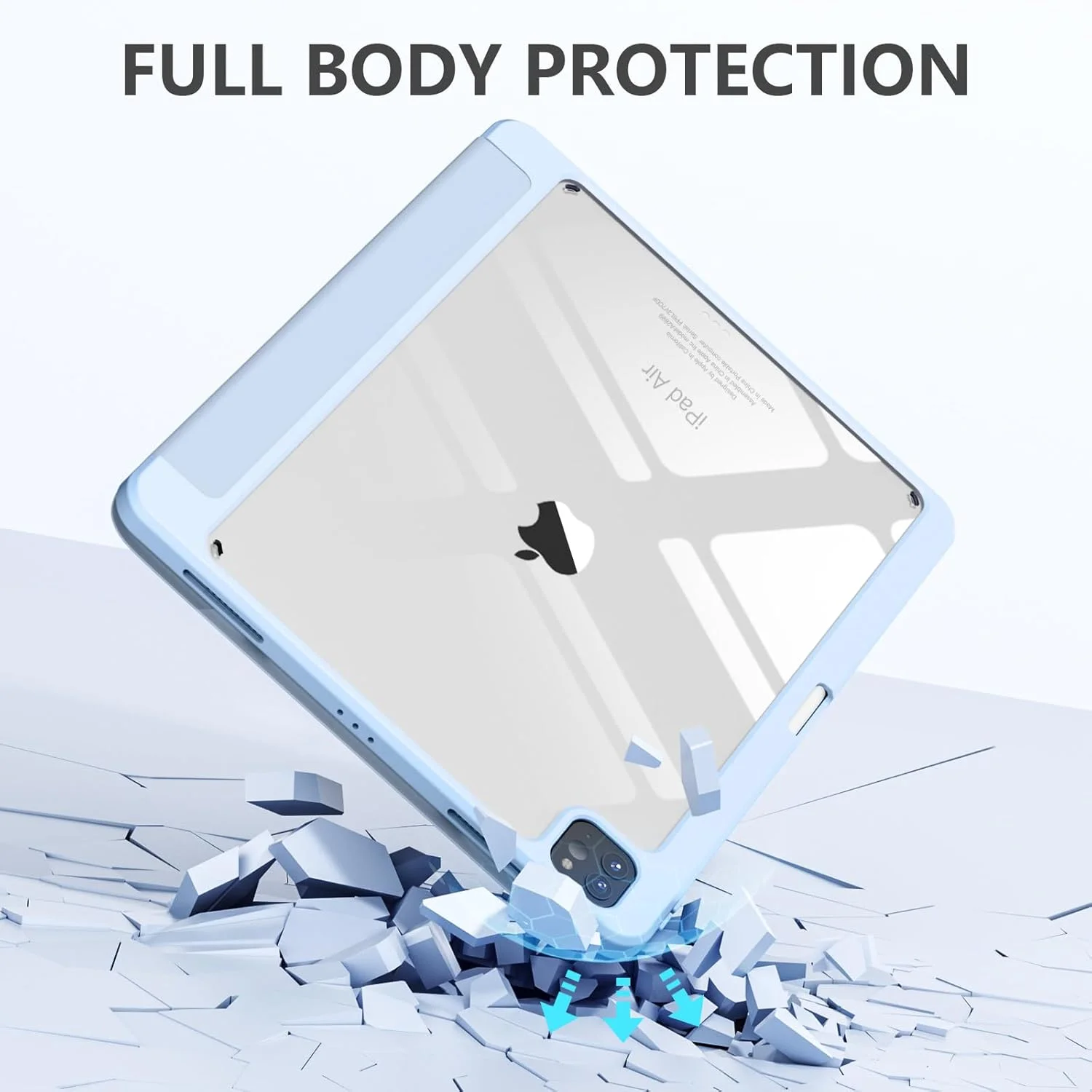 کاور مستن برای آیپد ایر ۱۳ اینچ M2 سال ۲۰۲۴ با جای قلم، سازگار با آیپد پرو ۱۲.۹ اینچ نسل ششم/پنجم/چهارم/سوم سال ۲۰۲۲/۲۰۲۱/۲۰۲۰/۲۰۱۸، بیدار/خواب خودکار، قاب پشتی شفاف باریک، آبی آسمانی کاور مستن برای آیپد ایر ۱۳ اینچ M2 سال ۲۰۲۴ با جای قلم، سازگار با آیپد پرو ۱۲.۹ اینچ نسل ششم/پنجم/چهارم/سوم سال ۲۰۲۲/۲۰۲۱/۲۰۲۰/۲۰۱۸، بیدار/خواب خودکار، قاب پشتی شفاف باریک، آبی آسمانی