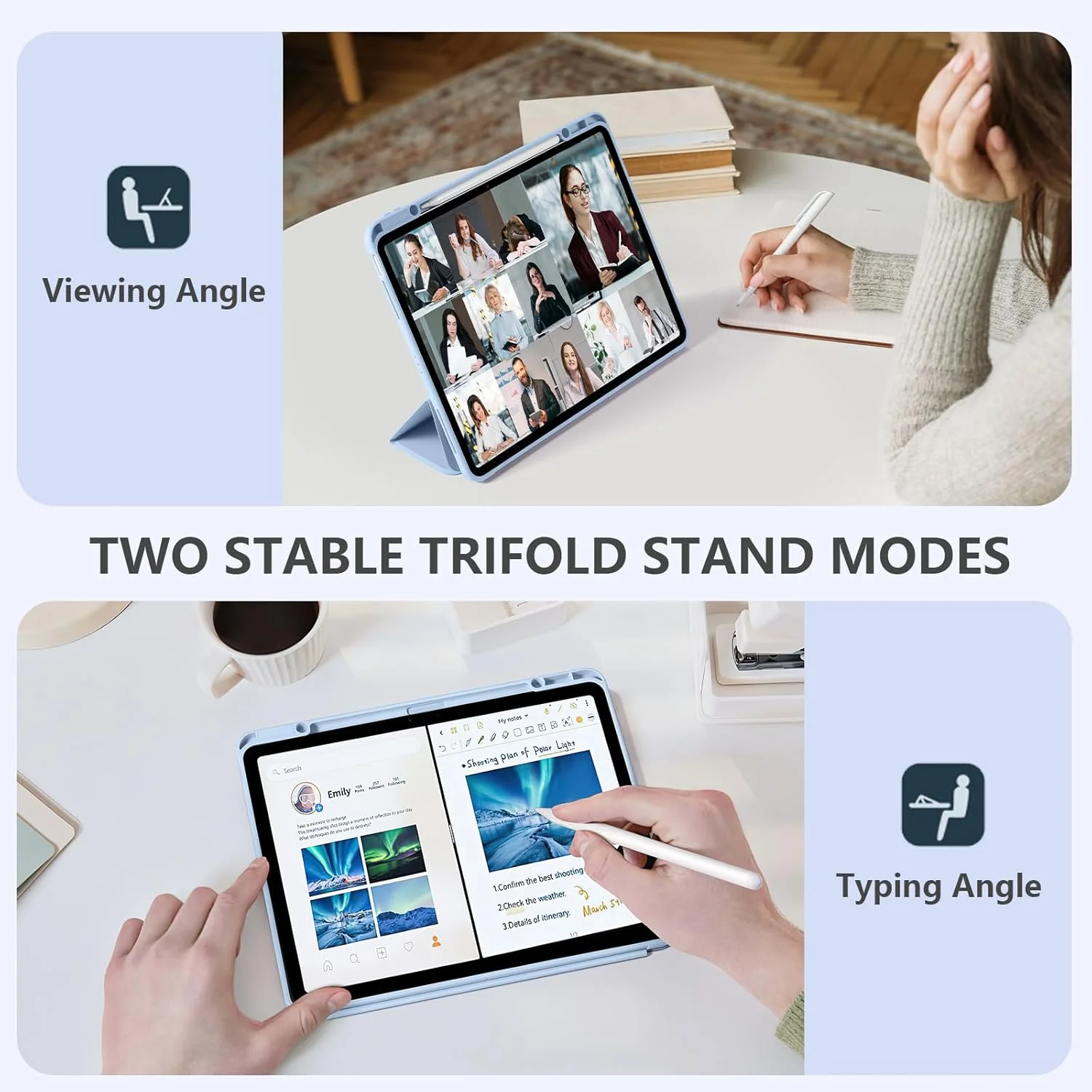 کاور مستن برای آیپد ایر ۱۳ اینچ M2 سال ۲۰۲۴ با جای قلم، سازگار با آیپد پرو ۱۲.۹ اینچ نسل ششم/پنجم/چهارم/سوم سال ۲۰۲۲/۲۰۲۱/۲۰۲۰/۲۰۱۸، بیدار/خواب خودکار، قاب پشتی شفاف باریک، آبی آسمانی کاور مستن برای آیپد ایر ۱۳ اینچ M2 سال ۲۰۲۴ با جای قلم، سازگار با آیپد پرو ۱۲.۹ اینچ نسل ششم/پنجم/چهارم/سوم سال ۲۰۲۲/۲۰۲۱/۲۰۲۰/۲۰۱۸، بیدار/خواب خودکار، قاب پشتی شفاف باریک، آبی آسمانی