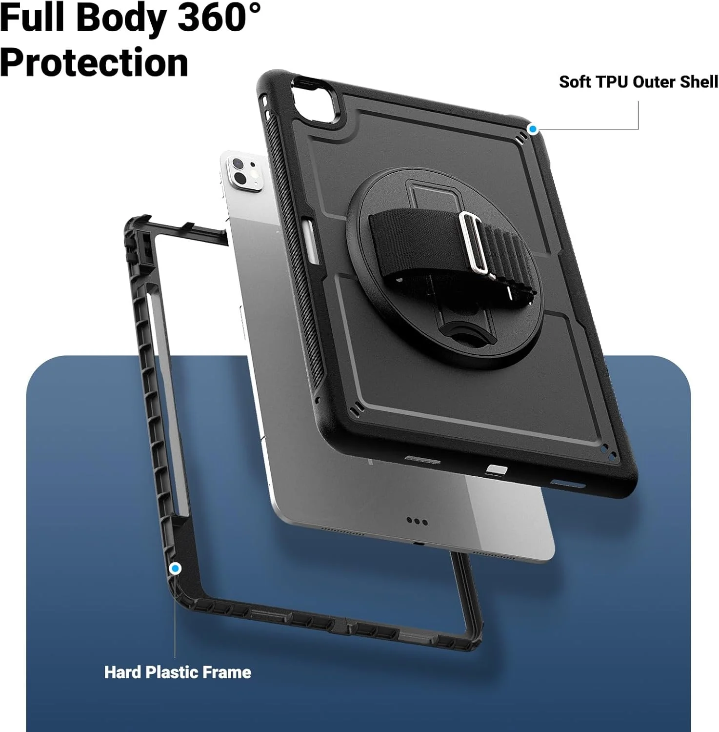 کاور محافظ آیپد پرو ۱۳ اینچ Next Plug مدل M4 (2024)، دارای بند دستی، محافظ صفحه نمایش، مناسب کودکان، دارای محافظت سه لایه، جای قلم و مداد، پایه قابل تنظیم با قابلیت بالا بردن صفحه نمایش و ضد ضربه کاور محافظ آیپد پرو ۱۳ اینچ Next Plug مدل M4 (2024)، دارای بند دستی، محافظ صفحه نمایش، مناسب کودکان، دارای محافظت سه لایه، جای قلم و مداد، پایه قابل تنظیم با قابلیت بالا بردن صفحه نمایش و ضد ضربه