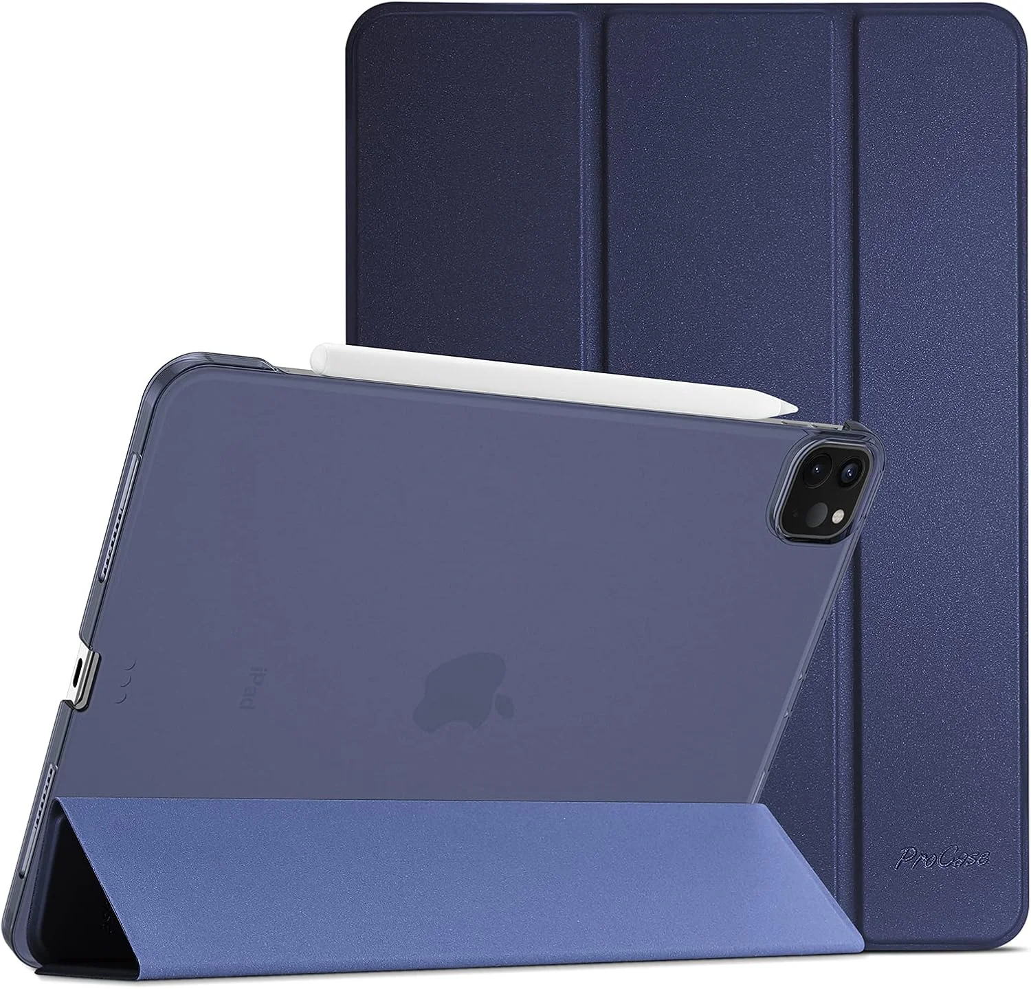 کیف هوشمند ProCase برای آیپد ایر 13 اینچی (M3) 2025/ (M2) 2024/ آیپد پرو 12.9 اینچی نسل ششم/پنجم/چهارم/سوم 2022/2021/2020/2018، کاور هوشمند باریک با پشت سخت - سرمه ای کیف هوشمند ProCase برای آیپد ایر 13 اینچی (M3) 2025/ (M2) 2024/ آیپد پرو 12.9 اینچی نسل ششم/پنجم/چهارم/سوم 2022/2021/2020/2018، کاور هوشمند باریک با پشت سخت - سرمه ای