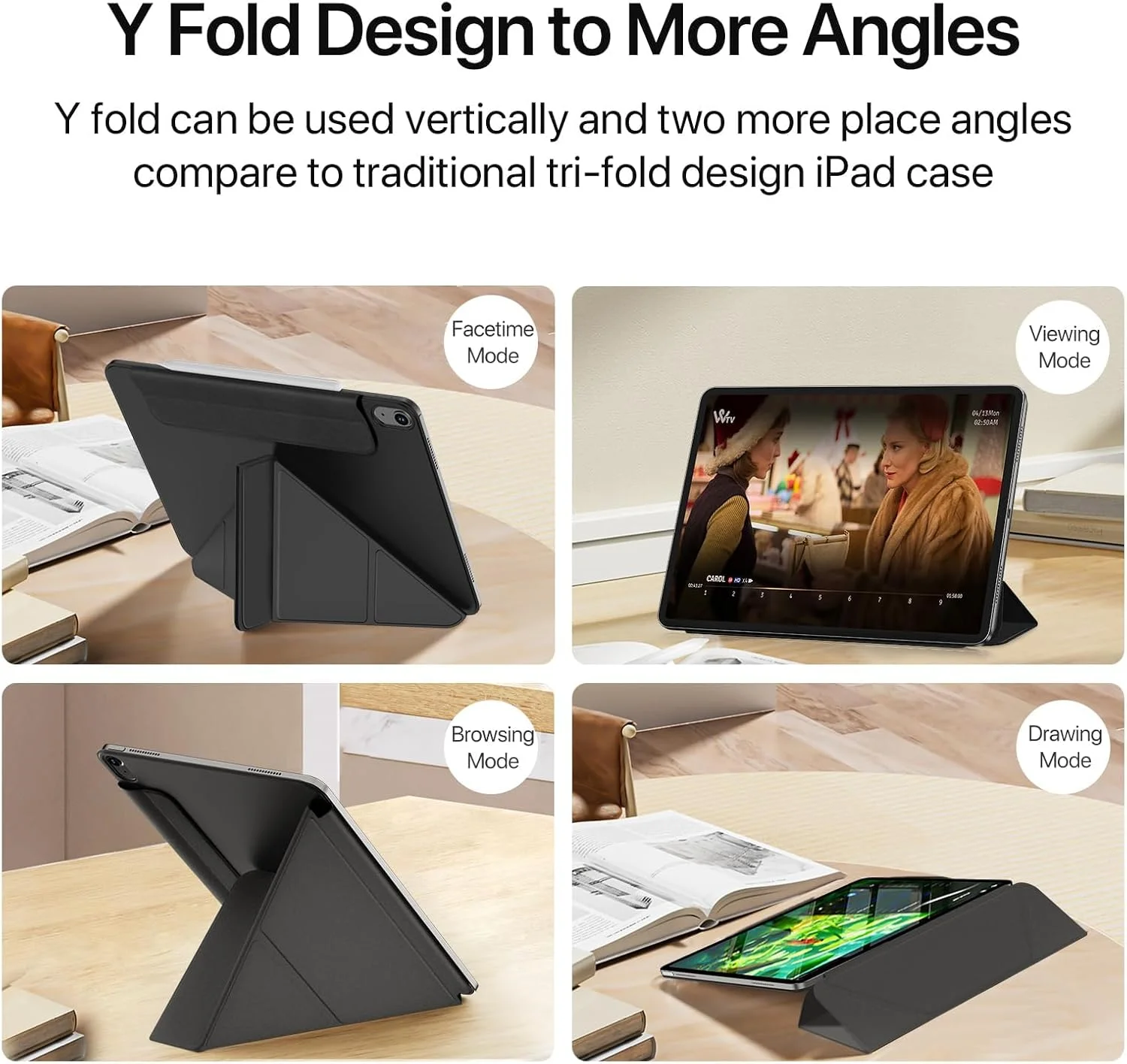 Case For iPad Air 11 Inch (M2, 2024), Azonee Magnetic Stand Case for iPad Air 6th/5th/4th Generation with Hidden Pencil Holder, Adjustable Angles, Durable Protection Case For iPad Air 11 Inch (M2, 2024), Azonee Magnetic Stand Case for iPad Air 6th/5th/4th Generation with Hidden Pencil Holder, Adjustable Angles, Durable Protection