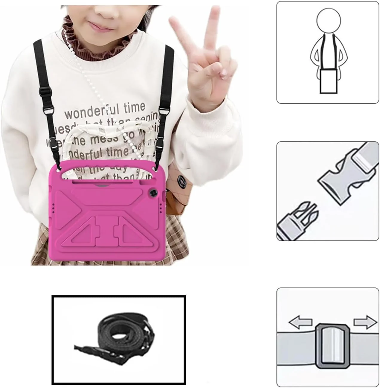 کیف تبلت کودکانه Lukione سازگار با Apple iPad Air 13 اینچی M3 2025 (13 اینچ)، روکش سبک و مقاوم در برابر ضربه با دسته و پایه برای دختران، پسران و کودکان کیف تبلت کودکانه Lukione سازگار با Apple iPad Air 13 اینچی M3 2025 (13 اینچ)، روکش سبک و مقاوم در برابر ضربه با دسته و پایه برای دختران، پسران و کودکان