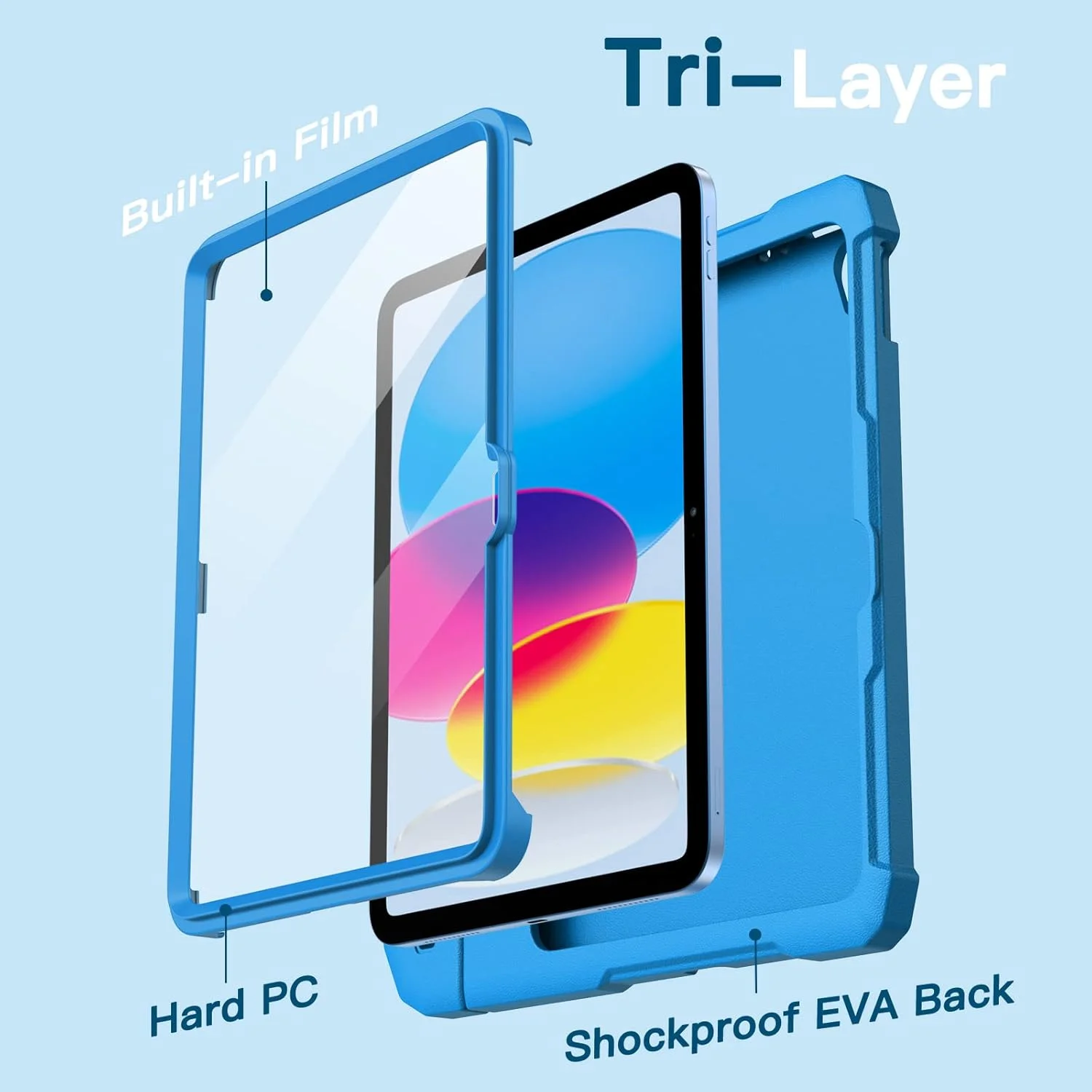 کیف محافظ کودکانه JETech برای آیپد (A16) نسل 11/10 (2025/2022) با محافظ صفحه نمایش داخلی، کاور محافظ تبلت با استند دسته دار ضد ضربه (آبی) کیف محافظ کودکانه JETech برای آیپد (A16) نسل 11/10 (2025/2022) با محافظ صفحه نمایش داخلی، کاور محافظ تبلت با استند دسته دار ضد ضربه (آبی)