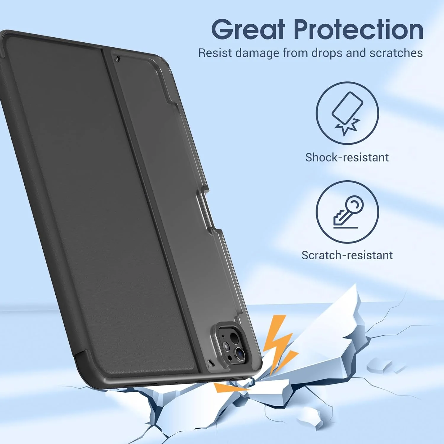 کاور هوشمند ProCase برای آیپد پرو 11 اینچ 2024 M4 با جای قلم، کاور باریک و شفاف تاشو سه گوش برای آیپد پرو 11 اینچ نسل پنجم 2024 - مشکی کاور هوشمند ProCase برای آیپد پرو 11 اینچ 2024 M4 با جای قلم، کاور باریک و شفاف تاشو سه گوش برای آیپد پرو 11 اینچ نسل پنجم 2024 - مشکی