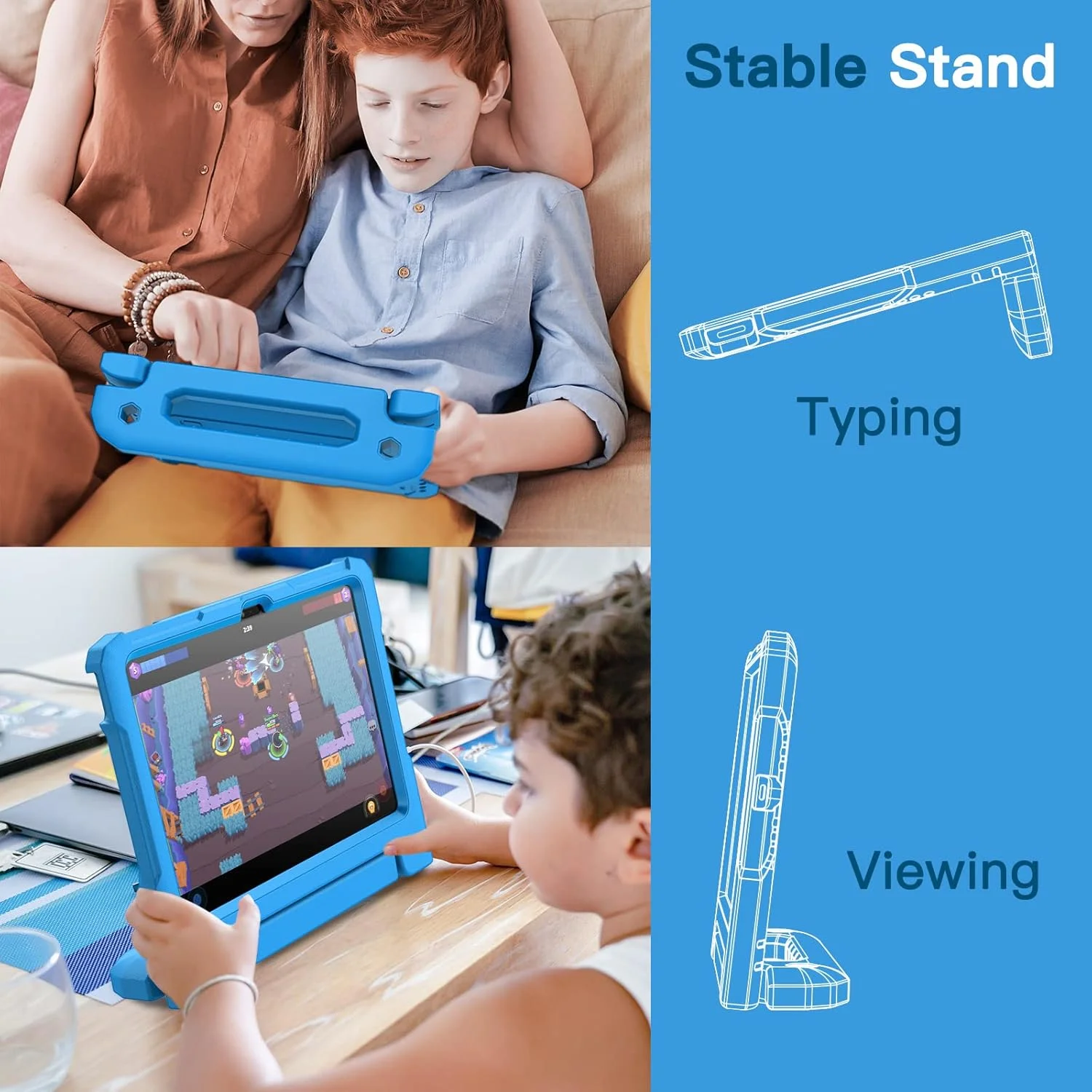 کیف محافظ کودکانه JETech برای آیپد (A16) نسل 11/10 (2025/2022) با محافظ صفحه نمایش داخلی، کاور محافظ تبلت با استند دسته دار ضد ضربه (آبی) کیف محافظ کودکانه JETech برای آیپد (A16) نسل 11/10 (2025/2022) با محافظ صفحه نمایش داخلی، کاور محافظ تبلت با استند دسته دار ضد ضربه (آبی)