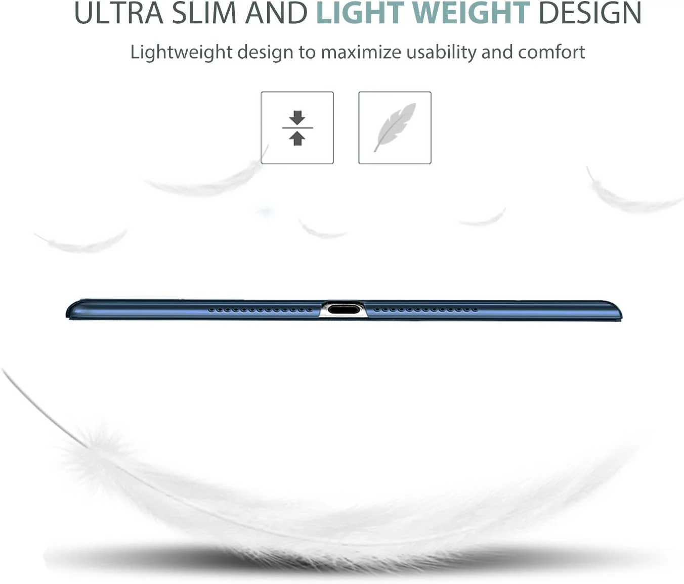 کاور هوشمند ProCase برای آیپد 9.7 اینچی نسل ششم/پنجم 2018 2017 (مدل: A1893 A1954 A1822 A1823)، کاور استند فوق العاده باریک و سبک با پشت مات شفاف - سرمه ای کاور هوشمند ProCase برای آیپد 9.7 اینچی نسل ششم/پنجم 2018 2017 (مدل: A1893 A1954 A1822 A1823)، کاور استند فوق العاده باریک و سبک با پشت مات شفاف - سرمه ای