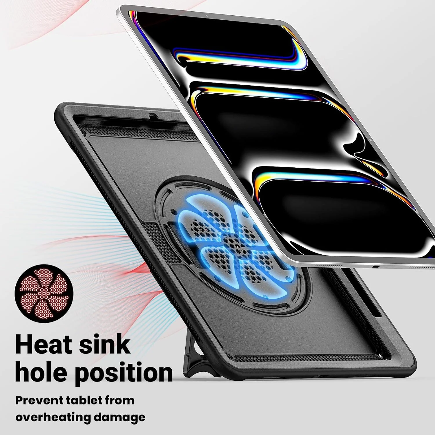 کاور محافظ آیپد پرو ۱۳ اینچ Next Plug مدل M4 (2024)، دارای بند دستی، محافظ صفحه نمایش، مناسب کودکان، دارای محافظت سه لایه، جای قلم و مداد، پایه قابل تنظیم با قابلیت بالا بردن صفحه نمایش و ضد ضربه کاور محافظ آیپد پرو ۱۳ اینچ Next Plug مدل M4 (2024)، دارای بند دستی، محافظ صفحه نمایش، مناسب کودکان، دارای محافظت سه لایه، جای قلم و مداد، پایه قابل تنظیم با قابلیت بالا بردن صفحه نمایش و ضد ضربه