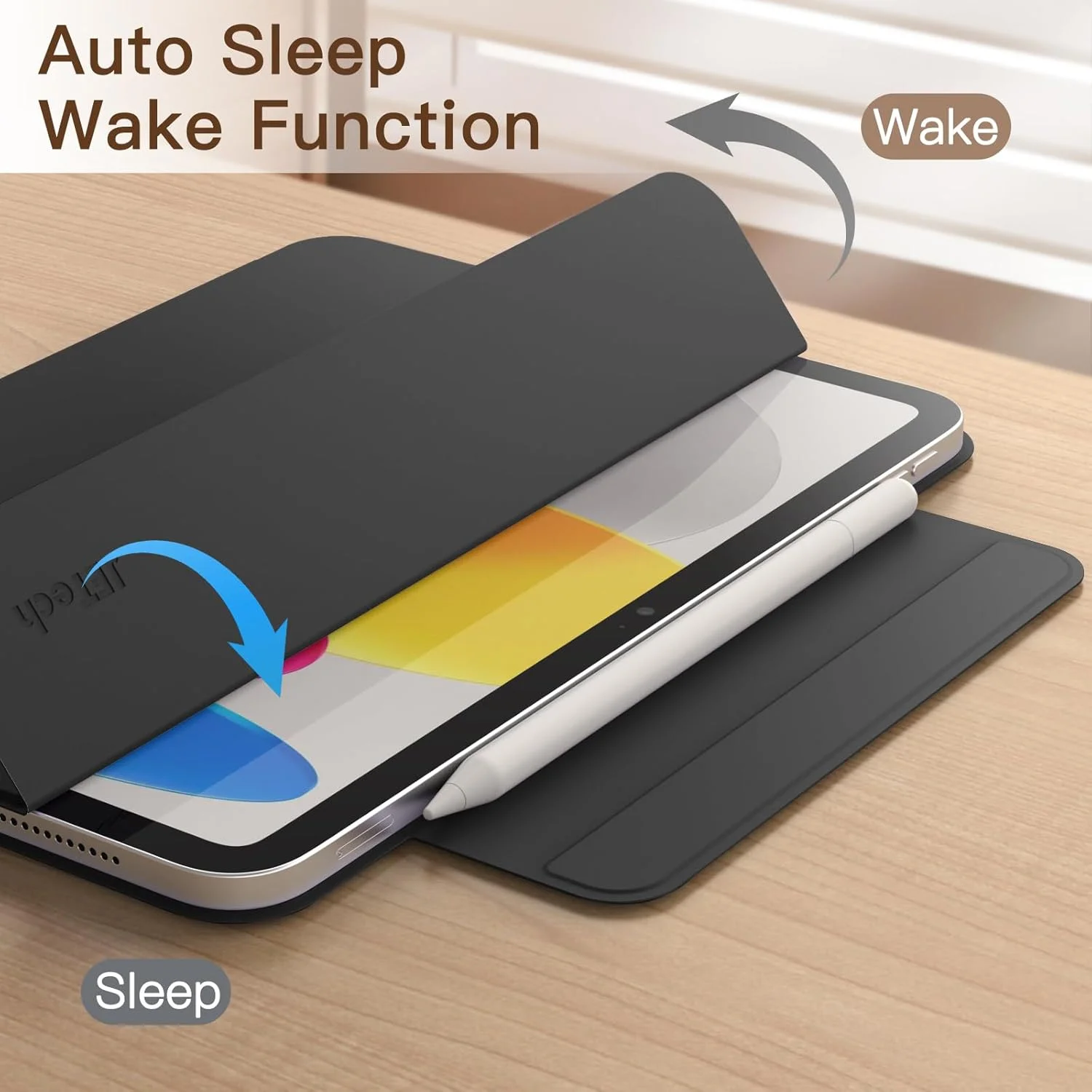 کاور آهنربایی JETech برای آیپد (A16) نسل 11/10 (2025/2022)، اتصال مغناطیسی، کاور باریک تبلت با قابلیت بیدار/خواب خودکار (مشکی) کاور آهنربایی JETech برای آیپد (A16) نسل 11/10 (2025/2022)، اتصال مغناطیسی، کاور باریک تبلت با قابلیت بیدار/خواب خودکار (مشکی)