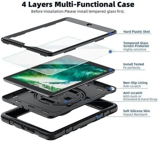 کاور محافظ آیپد نسل 10 مدل Next Plug® با بند دستی، محافظ صفحه نمایش، مناسب کودکان، با محافظت 3 لایه و جای قلم برای آیپد ایر 10 و 11 اینچی نسل 10.9/11 اینچی 2022 کاور محافظ آیپد نسل 10 مدل Next Plug® با بند دستی، محافظ صفحه نمایش، مناسب کودکان، با محافظت 3 لایه و جای قلم برای آیپد ایر 10 و 11 اینچی نسل 10.9/11 اینچی 2022