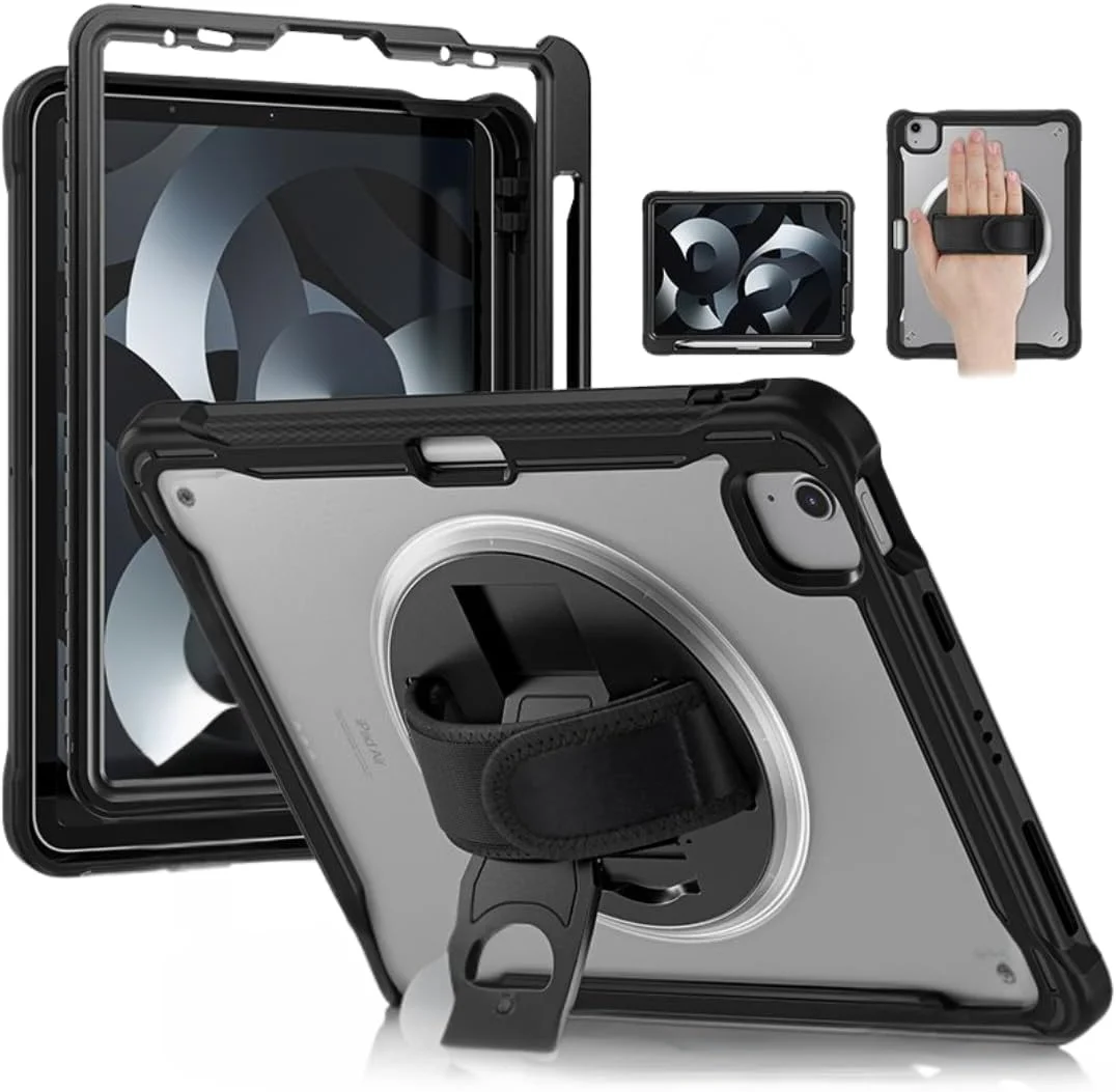 کاور محافظ آیپد نسل 10 مدل Next Plug® با بند دستی، محافظ صفحه نمایش، مناسب کودکان، با محافظت 3 لایه و جای قلم برای آیپد ایر 10 و 11 اینچی نسل 10.9/11 اینچی 2022 کاور محافظ آیپد نسل 10 مدل Next Plug® با بند دستی، محافظ صفحه نمایش، مناسب کودکان، با محافظت 3 لایه و جای قلم برای آیپد ایر 10 و 11 اینچی نسل 10.9/11 اینچی 2022