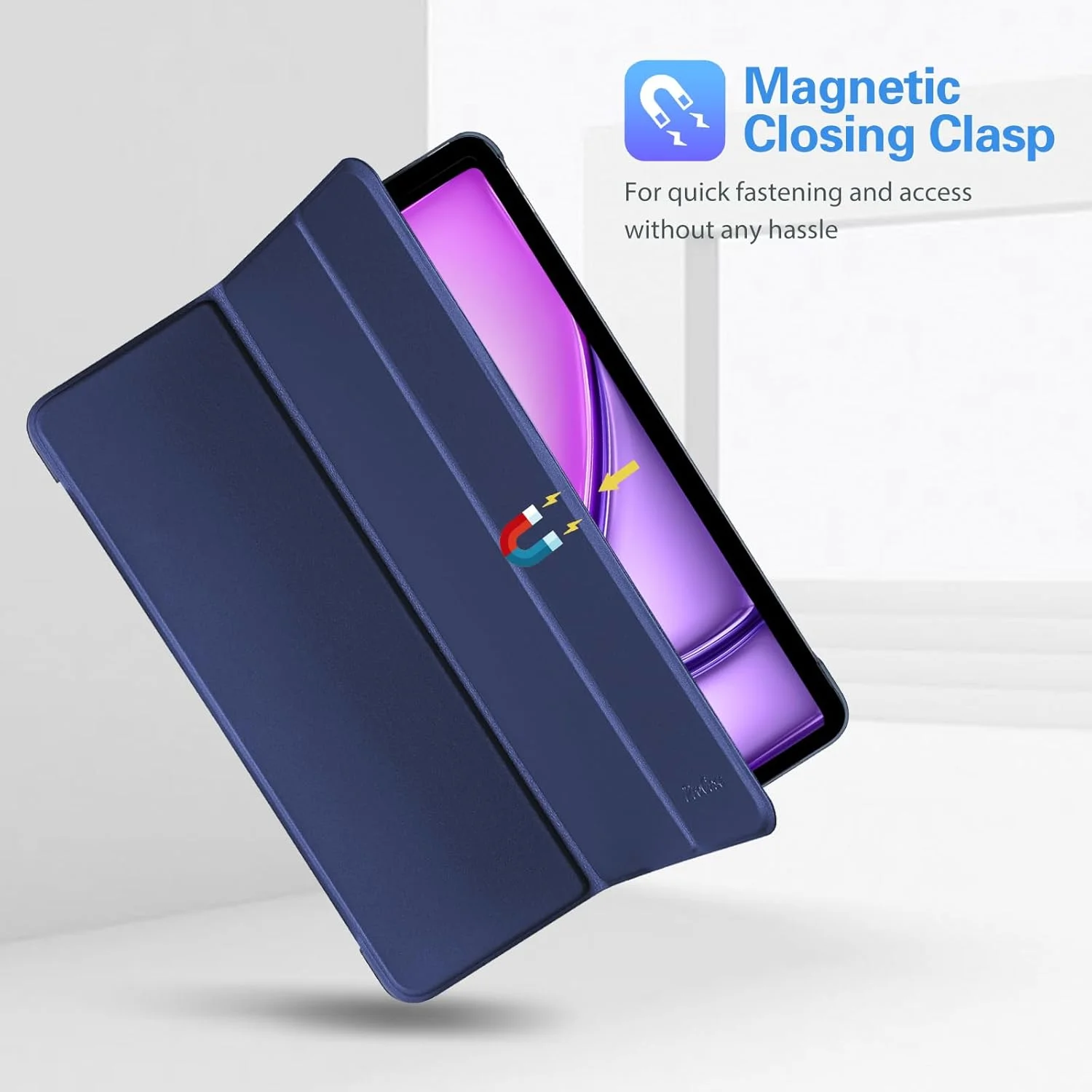 کیف هوشمند ProCase برای آیپد ایر 13 اینچی (M3) 2025/ (M2) 2024/ آیپد پرو 12.9 اینچی نسل ششم/پنجم/چهارم/سوم 2022/2021/2020/2018، کاور هوشمند باریک با پشت سخت - سرمه ای کیف هوشمند ProCase برای آیپد ایر 13 اینچی (M3) 2025/ (M2) 2024/ آیپد پرو 12.9 اینچی نسل ششم/پنجم/چهارم/سوم 2022/2021/2020/2018، کاور هوشمند باریک با پشت سخت - سرمه ای