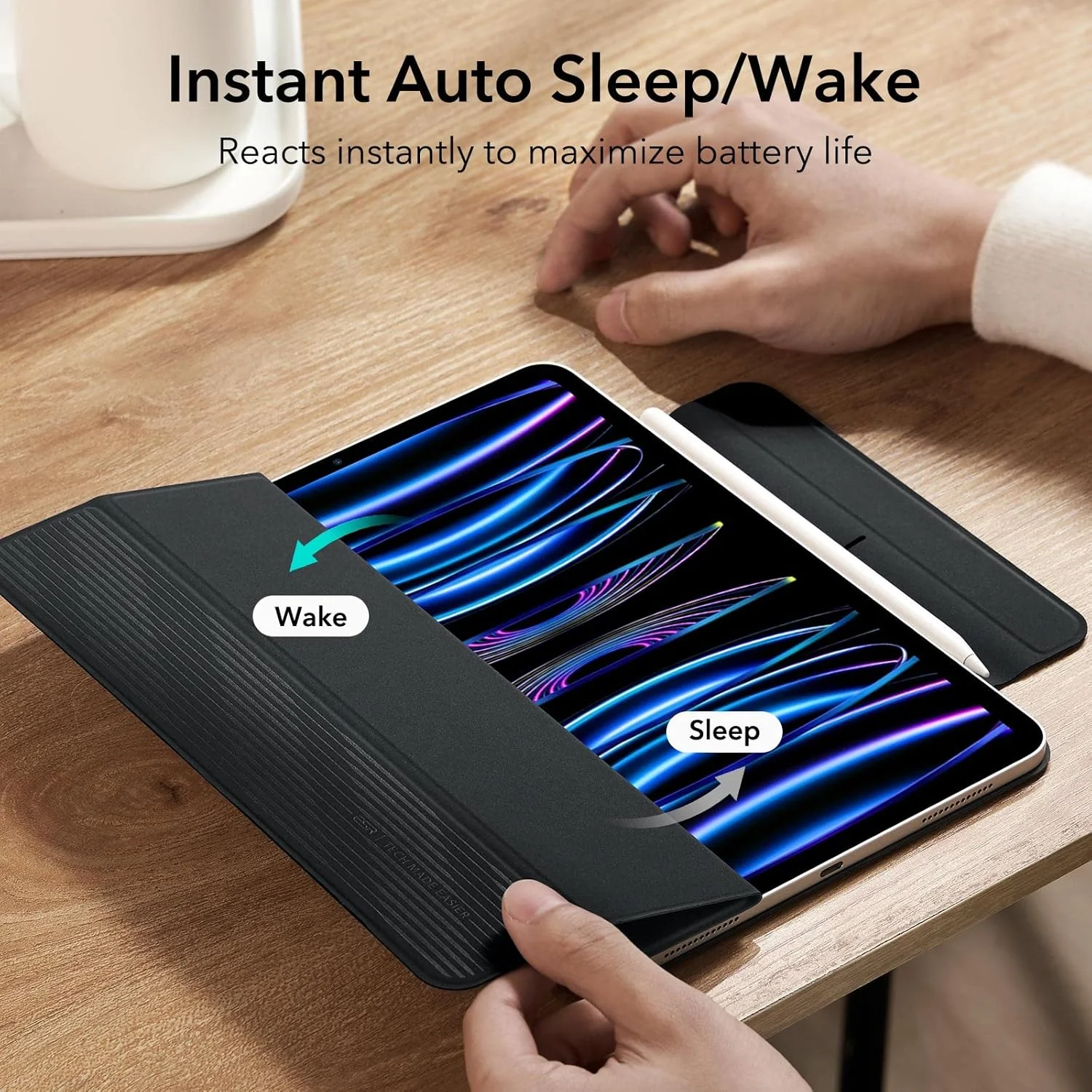 کاور آهنربایی ESR مناسب آیپد پرو 11 اینچ (2022/2021/2020)، اتصال مغناطیسی راحت، استند دو حالته، پشتیبانی کامل از قلم 2، حالت خواب/بیدار خودکار، مشکی کاور آهنربایی ESR مناسب آیپد پرو 11 اینچ (2022/2021/2020)، اتصال مغناطیسی راحت، استند دو حالته، پشتیبانی کامل از قلم 2، حالت خواب/بیدار خودکار، مشکی