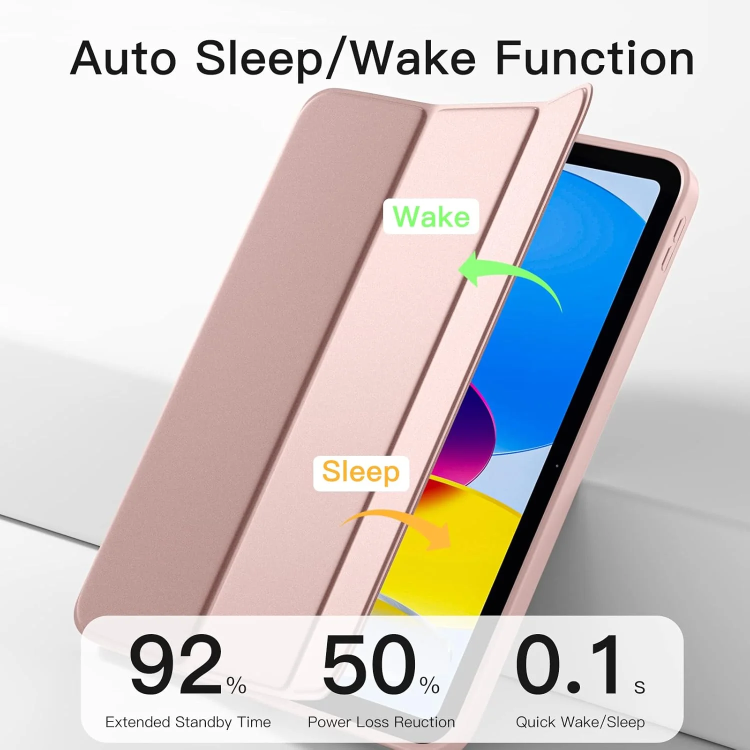 کاور محافظ آیپد نسل 10 Dirrelo سازگار با آیپد 10.9 اینچی 2022، کاور محافظ نسل 10 با نگهدارنده قلم، کاور سه تایی تاشو طراحی شده برای آیپد 10.9 اینچی، کاور با قابلیت خواب/بیدار شدن خودکار، صورتی رُز کاور محافظ آیپد نسل 10 Dirrelo سازگار با آیپد 10.9 اینچی 2022، کاور محافظ نسل 10 با نگهدارنده قلم، کاور سه تایی تاشو طراحی شده برای آیپد 10.9 اینچی، کاور با قابلیت خواب/بیدار شدن خودکار، صورتی رُز