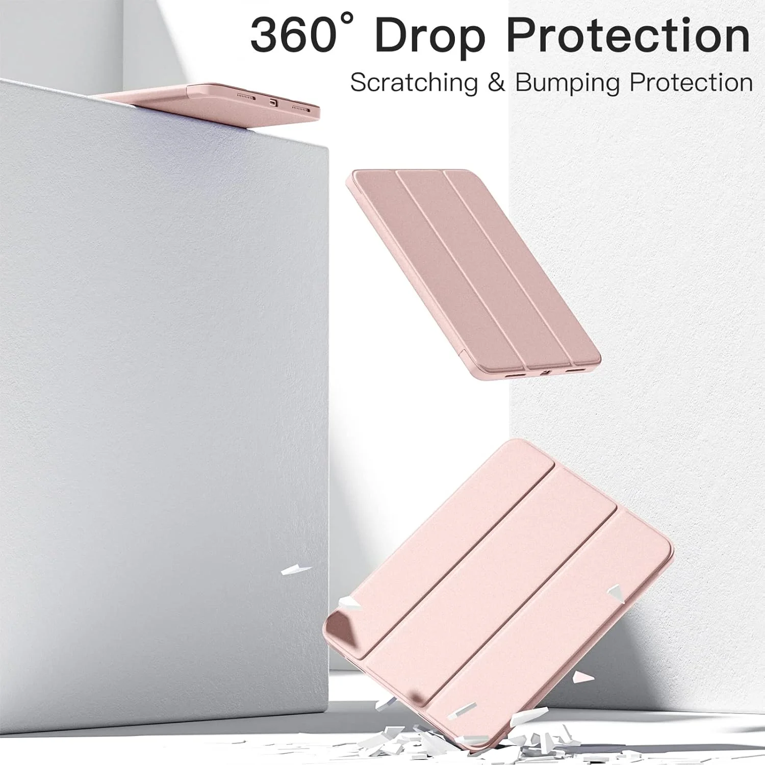 کاور محافظ آیپد نسل 10 Dirrelo سازگار با آیپد 10.9 اینچی 2022، کاور محافظ نسل 10 با نگهدارنده قلم، کاور سه تایی تاشو طراحی شده برای آیپد 10.9 اینچی، کاور با قابلیت خواب/بیدار شدن خودکار، صورتی رُز کاور محافظ آیپد نسل 10 Dirrelo سازگار با آیپد 10.9 اینچی 2022، کاور محافظ نسل 10 با نگهدارنده قلم، کاور سه تایی تاشو طراحی شده برای آیپد 10.9 اینچی، کاور با قابلیت خواب/بیدار شدن خودکار، صورتی رُز