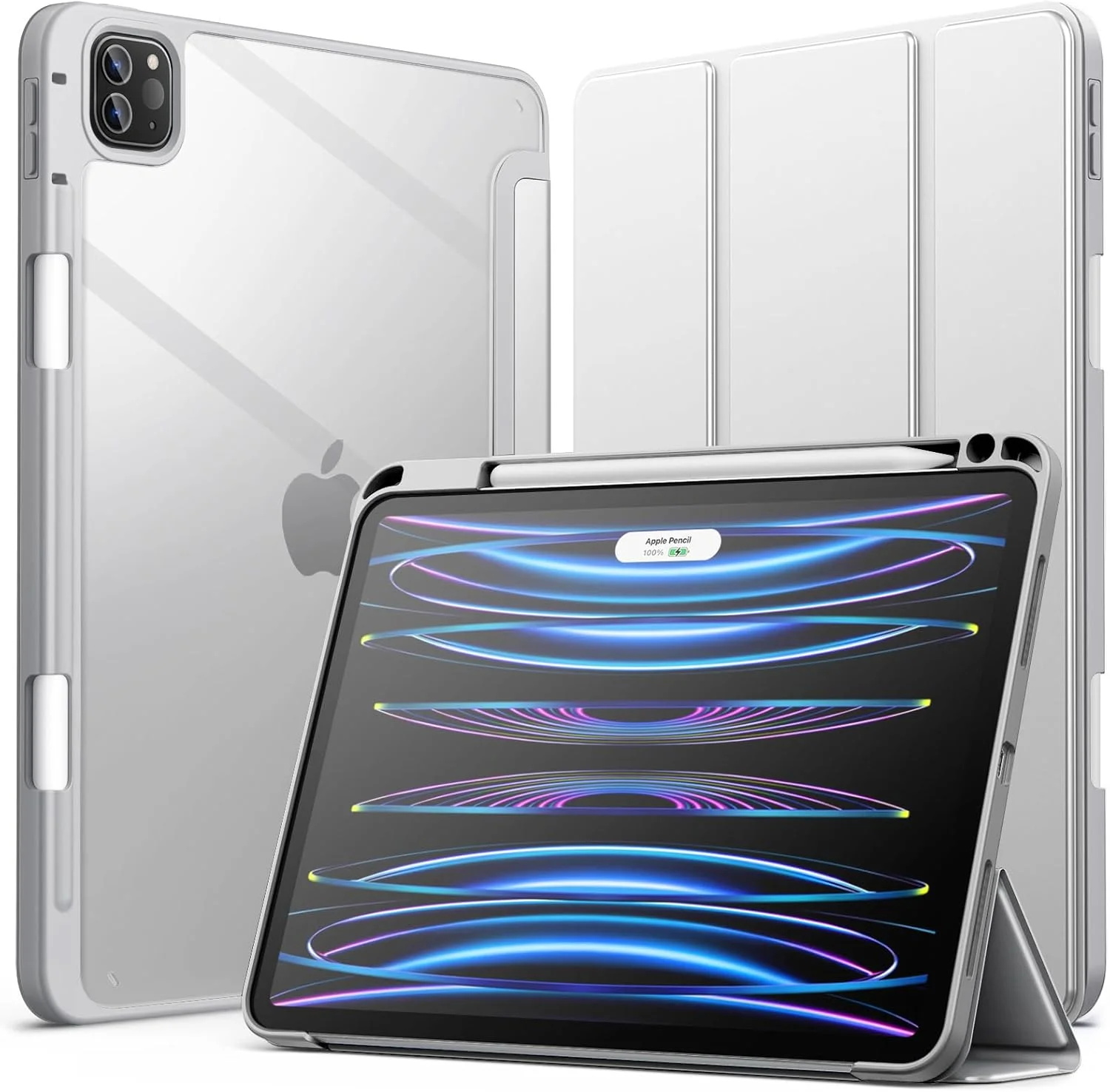 کاور JETech برای آیپد پرو 11 اینچ (2022/2021/2020/2018) با جای قلم، قاب پشتی شفاف، باریک، مقاوم در برابر ضربه، قابلیت بیدار شدن/خواب خودکار (نقره ای) کاور JETech برای آیپد پرو 11 اینچ (2022/2021/2020/2018) با جای قلم، قاب پشتی شفاف، باریک، مقاوم در برابر ضربه، قابلیت بیدار شدن/خواب خودکار (نقره ای)