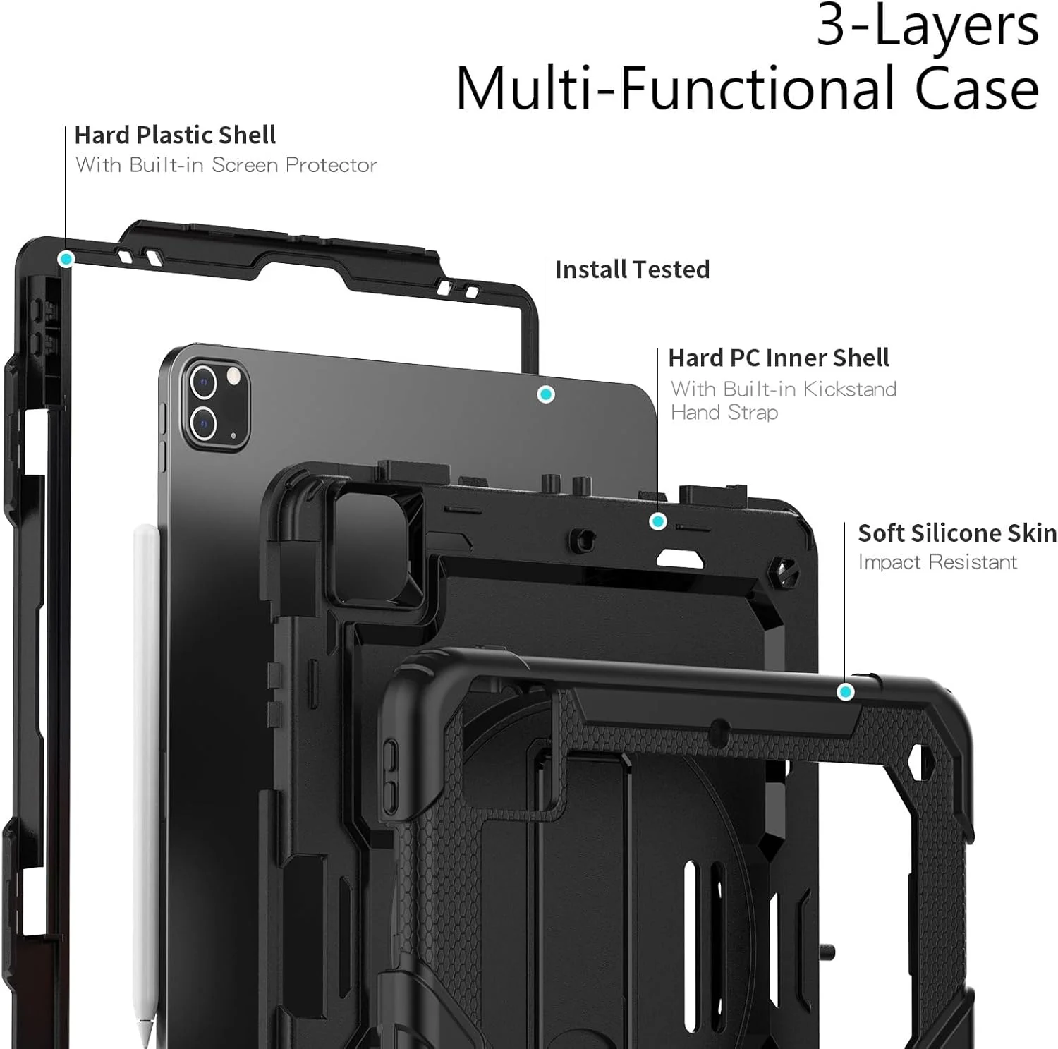 Next Plug ipad pro 12.9 Inch Case Cover with Hand Strap screen protection Kids Tablet Cover with 3 layer Protection and pen pencil holder for ipad pro 6/5/4/3 generation (2022/2021/2020/2018). Next Plug ipad pro 12.9 Inch Case Cover with Hand Strap screen protection Kids Tablet Cover with 3 layer Protection and pen pencil holder for ipad pro 6/5/4/3 generation (2022/2021/2020/2018).