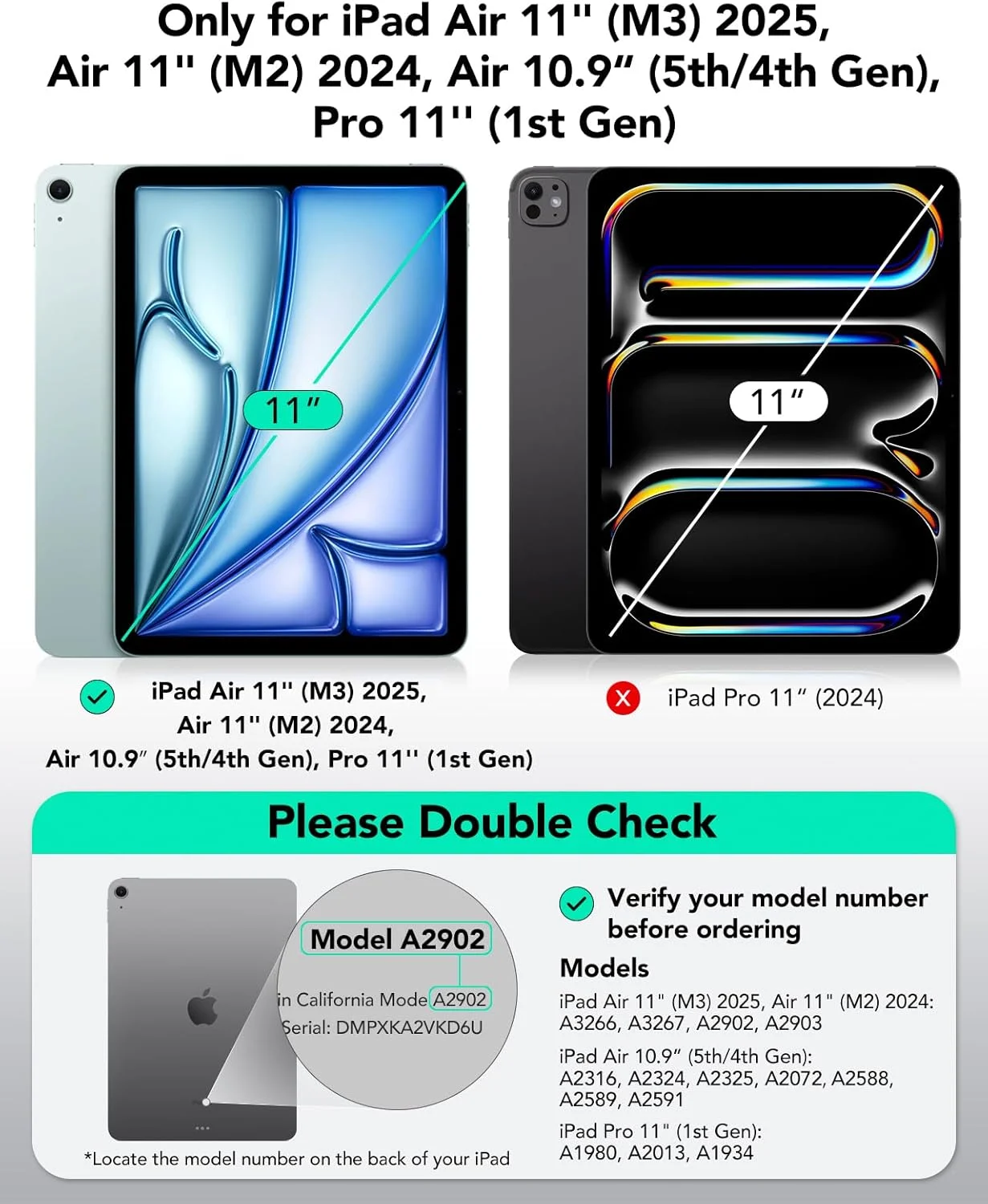 کاور آیپد ایر ۱۱ اینچی ESR مدل M3/M2، آیپد ایر نسل ۷/۶/۵/۴ (۲۰۲۵/۲۰۲۴/۲۰۲۲/۲۰۲۰)، اتصال مغناطیسی قوی، استند سه تایی باریک، پشتیبانی از Pencil Pro و Pencil (USB-C)، محافظت بادوام، مشکی کاور آیپد ایر ۱۱ اینچی ESR مدل M3/M2، آیپد ایر نسل ۷/۶/۵/۴ (۲۰۲۵/۲۰۲۴/۲۰۲۲/۲۰۲۰)، اتصال مغناطیسی قوی، استند سه تایی باریک، پشتیبانی از Pencil Pro و Pencil (USB-C)، محافظت بادوام، مشکی