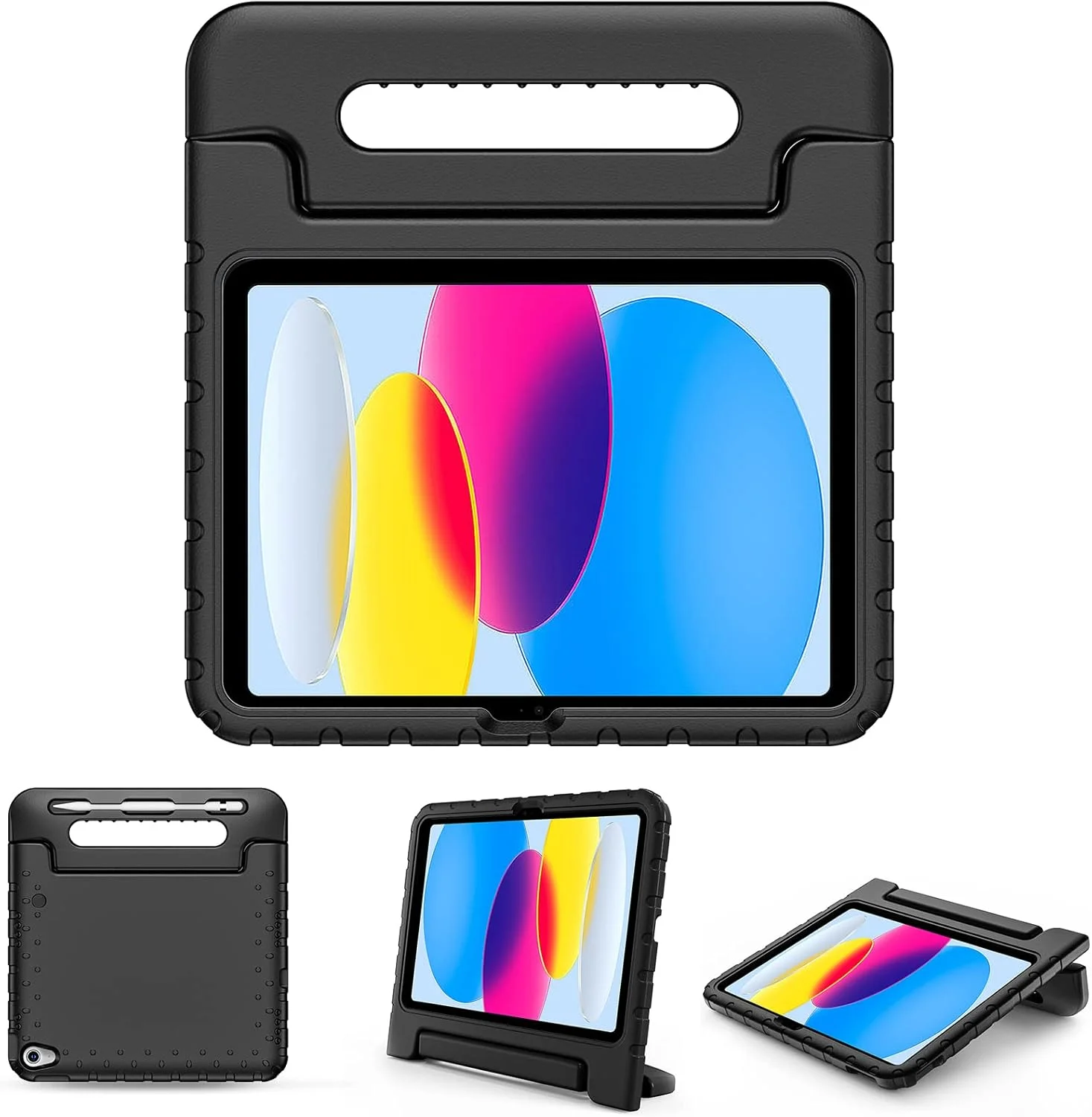 کاور محافظ کودکانه پروکیس برای آیپد نسل 11 مدل A16 سال 2025 / آیپد نسل 10 سال 2022 به همراه جای قلم، کاور سبک و ضد ضربه آیپد 11/10 با دسته تاشو و استند برای کودکان - مشکی کاور محافظ کودکانه پروکیس برای آیپد نسل 11 مدل A16 سال 2025 / آیپد نسل 10 سال 2022 به همراه جای قلم، کاور سبک و ضد ضربه آیپد 11/10 با دسته تاشو و استند برای کودکان - مشکی