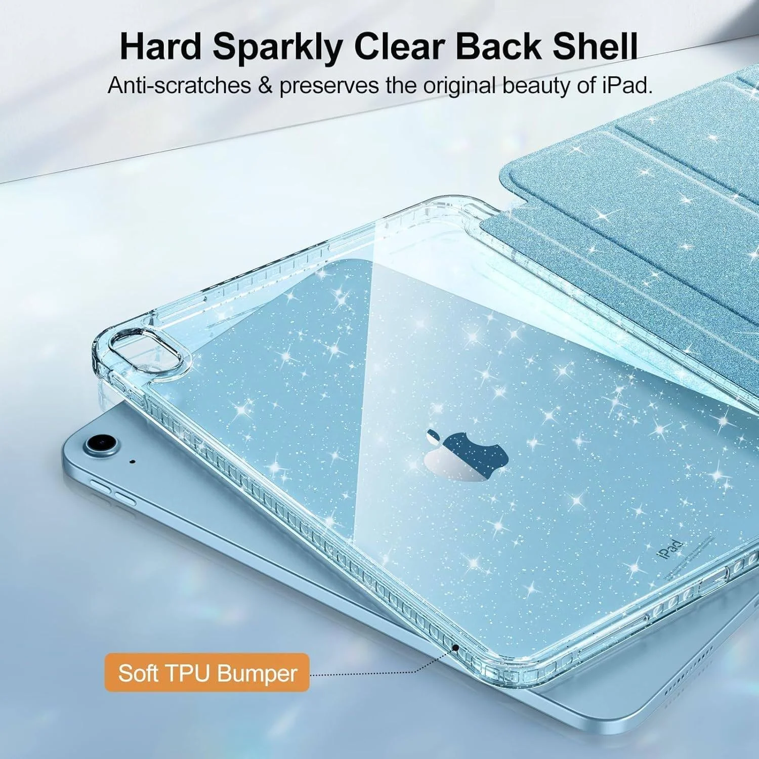 کاور اکلیلی Vurtboly سازگار با آیپد A16 نسل 11 سال 2025 / نسل 10 با صفحه نمایش 10.9 اینچی، کاور اکریلیک براق با پشت سخت شفاف درخشان، کاور ضربه گیر ضد ضربه با نگهدارنده مداد برای دختران و کودکان (آبی) کاور اکلیلی Vurtboly سازگار با آیپد A16 نسل 11 سال 2025 / نسل 10 با صفحه نمایش 10.9 اینچی، کاور اکریلیک براق با پشت سخت شفاف درخشان، کاور ضربه گیر ضد ضربه با نگهدارنده مداد برای دختران و کودکان (آبی)