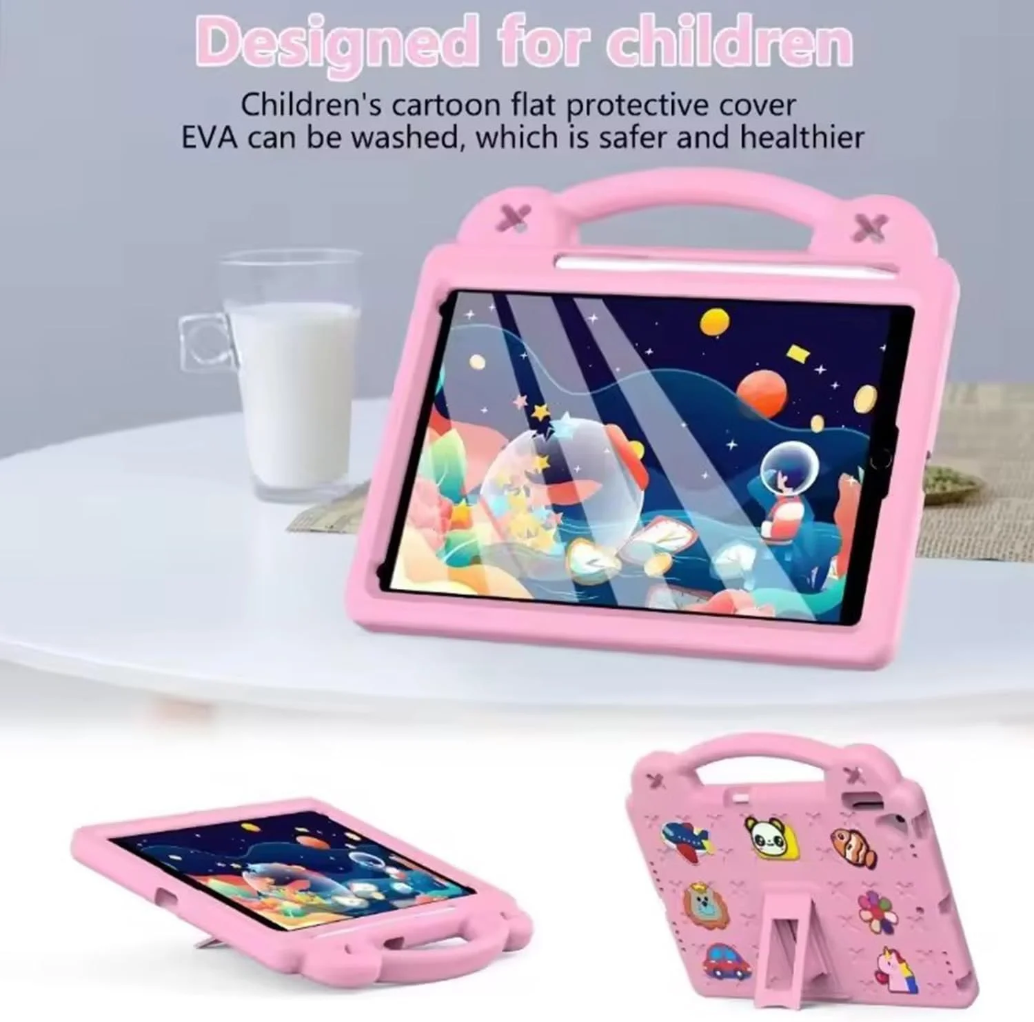 کیف تبلت کودکانه Lukione سازگار با Apple iPad Air 11 اینچی M3 2025 (11 اینچ)، کاور محافظ سبک و ضد ضربه با پایه دسته دار، طراحی زیبا و DIY (صورتی) کیف تبلت کودکانه Lukione سازگار با Apple iPad Air 11 اینچی M3 2025 (11 اینچ)، کاور محافظ سبک و ضد ضربه با پایه دسته دار، طراحی زیبا و DIY (صورتی)