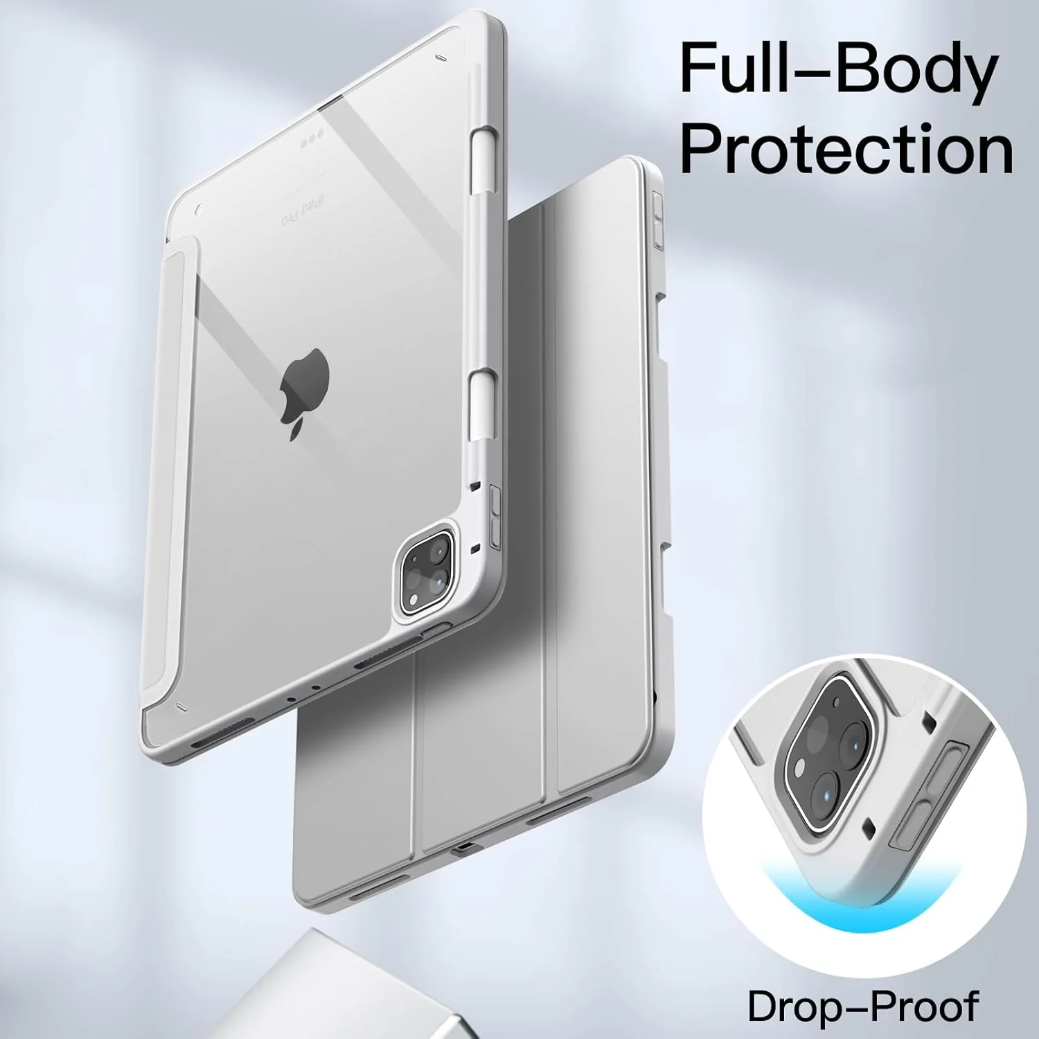 کاور JETech برای آیپد پرو 11 اینچ (2022/2021/2020/2018) با جای قلم، قاب پشتی شفاف، باریک، مقاوم در برابر ضربه، قابلیت بیدار شدن/خواب خودکار (نقره ای) کاور JETech برای آیپد پرو 11 اینچ (2022/2021/2020/2018) با جای قلم، قاب پشتی شفاف، باریک، مقاوم در برابر ضربه، قابلیت بیدار شدن/خواب خودکار (نقره ای)