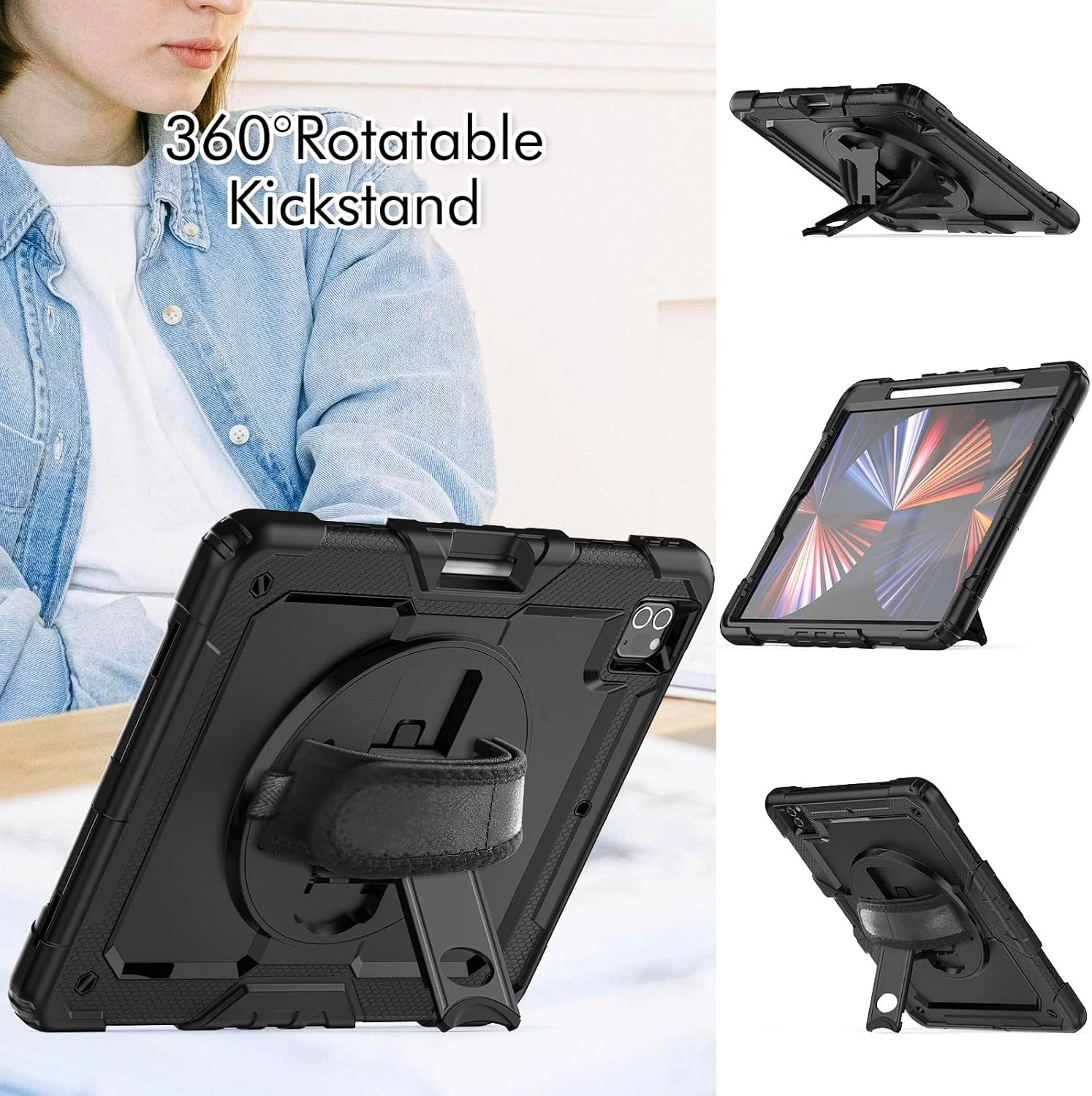 Next Plug ipad pro 12.9 Inch Case Cover with Hand Strap screen protection Kids Tablet Cover with 3 layer Protection and pen pencil holder for ipad pro 6/5/4/3 generation (2022/2021/2020/2018). Next Plug ipad pro 12.9 Inch Case Cover with Hand Strap screen protection Kids Tablet Cover with 3 layer Protection and pen pencil holder for ipad pro 6/5/4/3 generation (2022/2021/2020/2018).