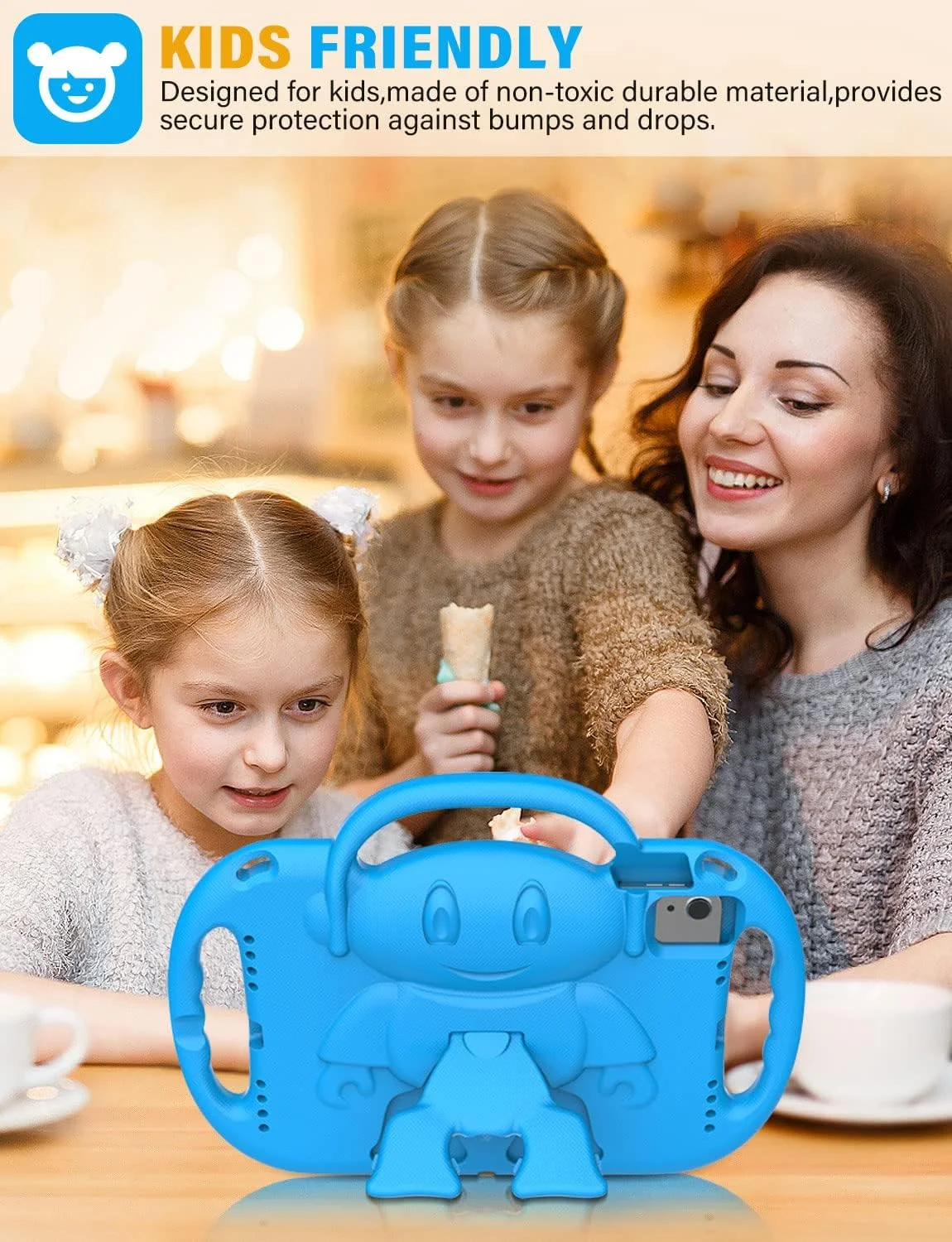 کیف کودکانه SUPLIK مناسب برای آیپد نسل 10 و ایر 11 اینچ (M2) 2024 و ایر نسل 5/4 10.9 اینچ و پرو 11، کیف بادوام و ضد ضربه با بند شانه ای، دسته و پایه برای تبلت های 10.9 و 11 اینچی اپل آیپد، آبی کیف کودکانه SUPLIK مناسب برای آیپد نسل 10 و ایر 11 اینچ (M2) 2024 و ایر نسل 5/4 10.9 اینچ و پرو 11، کیف بادوام و ضد ضربه با بند شانه ای، دسته و پایه برای تبلت های 10.9 و 11 اینچی اپل آیپد، آبی