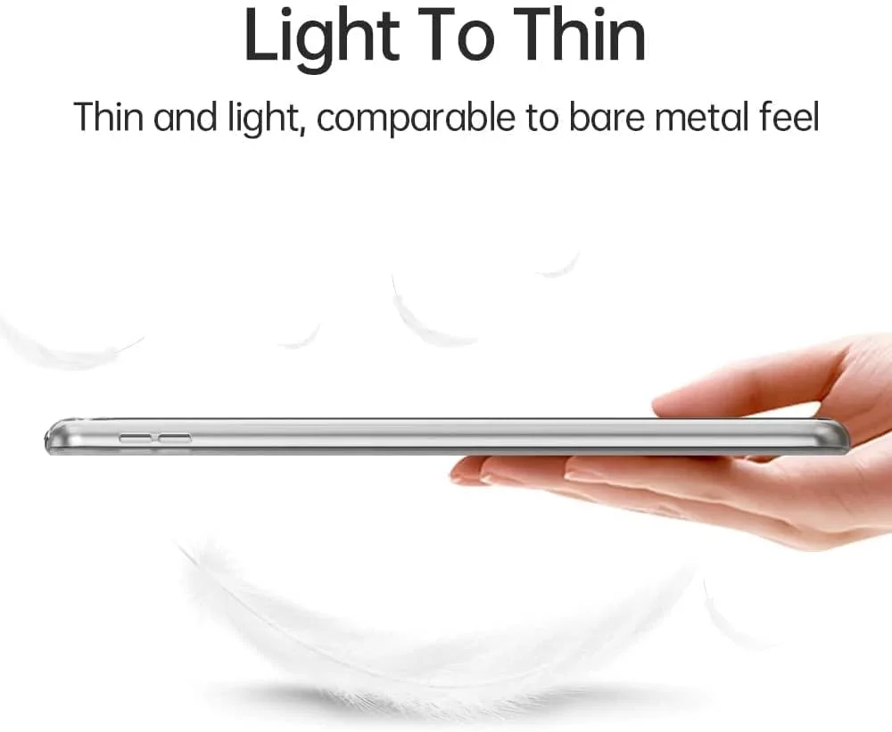 Al-HuTrusHi Clear Case Cover Compatible with iPad (A16) 11th/10th Generation (2025/2022), Slim Lightweight Transparent Soft Cover with Soft Silicone Raised Edge for iPad A16 / 10 th 10.9" - Clear Al-HuTrusHi Clear Case Cover Compatible with iPad (A16) 11th/10th Generation (2025/2022), Slim Lightweight Transparent Soft Cover with Soft Silicone Raised Edge for iPad A16 / 10 th 10.9" - Clear