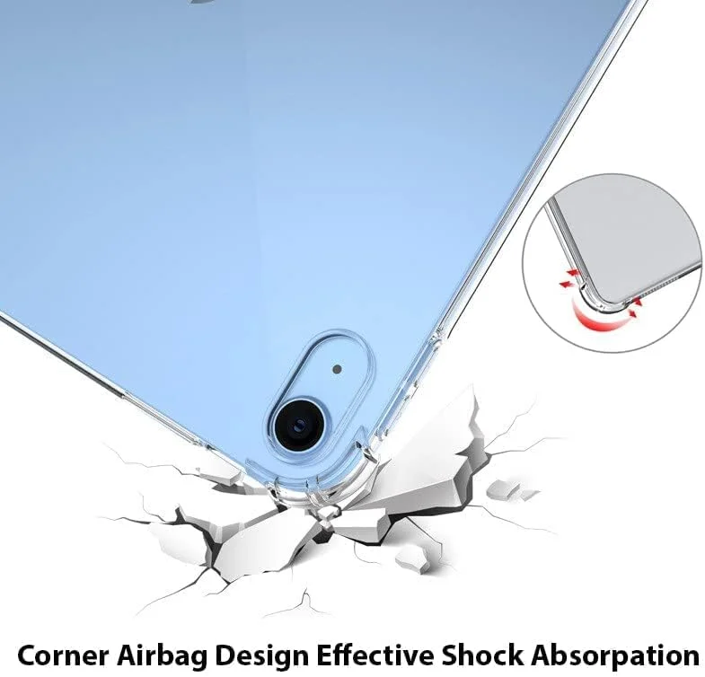 Al-HuTrusHi Clear Case Cover Compatible with iPad (A16) 11th/10th Generation (2025/2022), Slim Lightweight Transparent Soft Cover with Soft Silicone Raised Edge for iPad A16 / 10 th 10.9" - Clear Al-HuTrusHi Clear Case Cover Compatible with iPad (A16) 11th/10th Generation (2025/2022), Slim Lightweight Transparent Soft Cover with Soft Silicone Raised Edge for iPad A16 / 10 th 10.9" - Clear