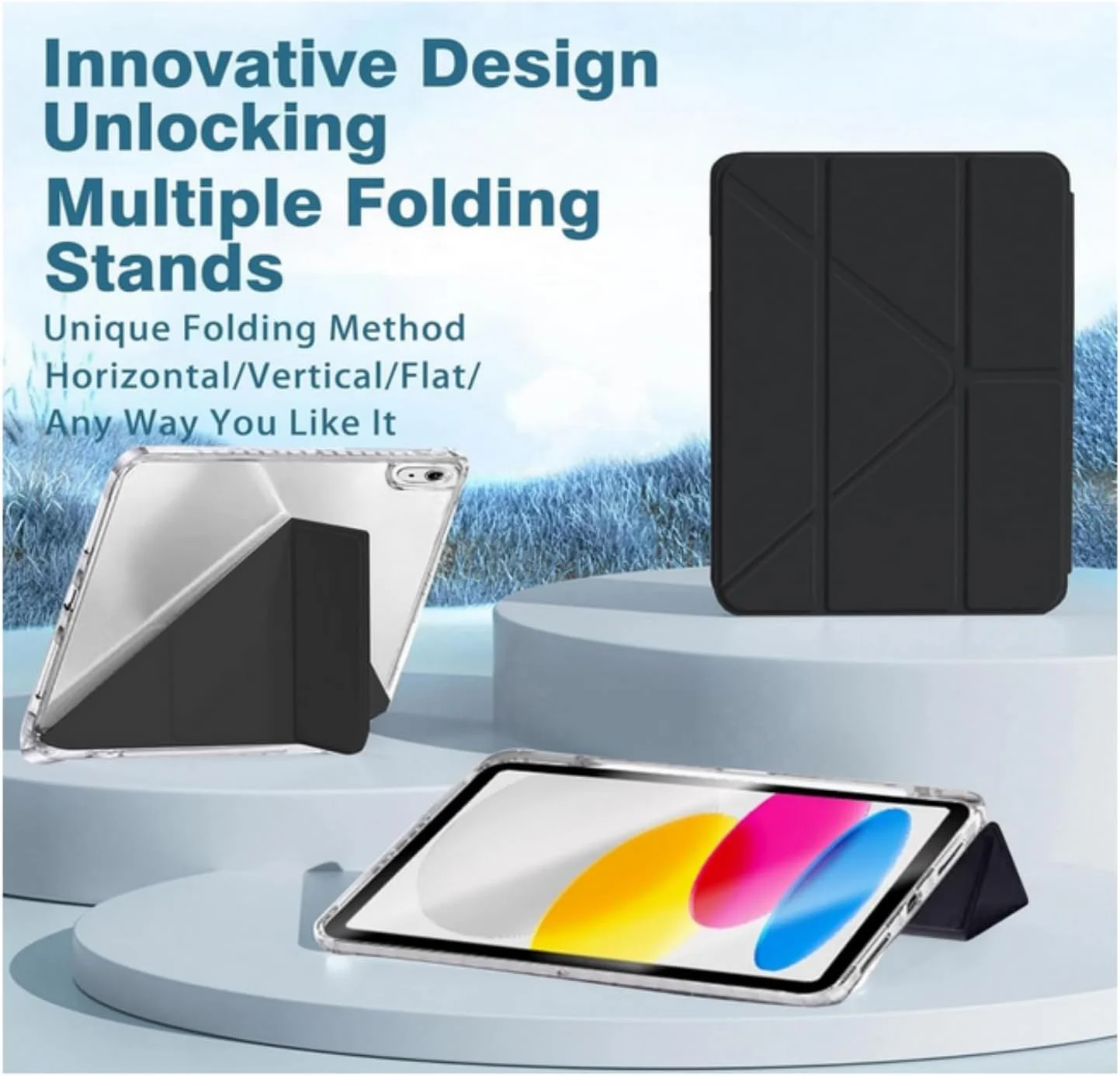 کیف محافظ شفاف ضد ضربه 6 در 1 SKEIDO برای آیپد (A16) نسل 11/10 (2025/2022) با جایگاه مداد اپل و محل نگهداری آداپتور، روکش سه تایی Y شکل، بدنه پشتی سخت (مشکی) کیف محافظ شفاف ضد ضربه 6 در 1 SKEIDO برای آیپد (A16) نسل 11/10 (2025/2022) با جایگاه مداد اپل و محل نگهداری آداپتور، روکش سه تایی Y شکل، بدنه پشتی سخت (مشکی)